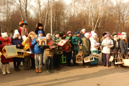 Ю. Вепринцева приветствовала участников акции «Птицы в городе»