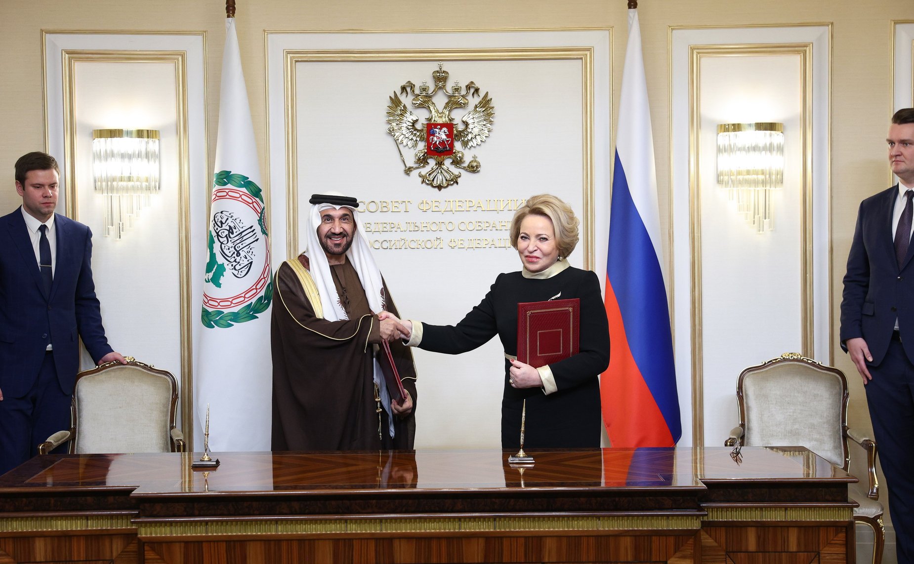 Валентина Матвиенко провела встречу с Председателем Арабского парламента Мухаммедом Ахмедом Аль-Ямахи