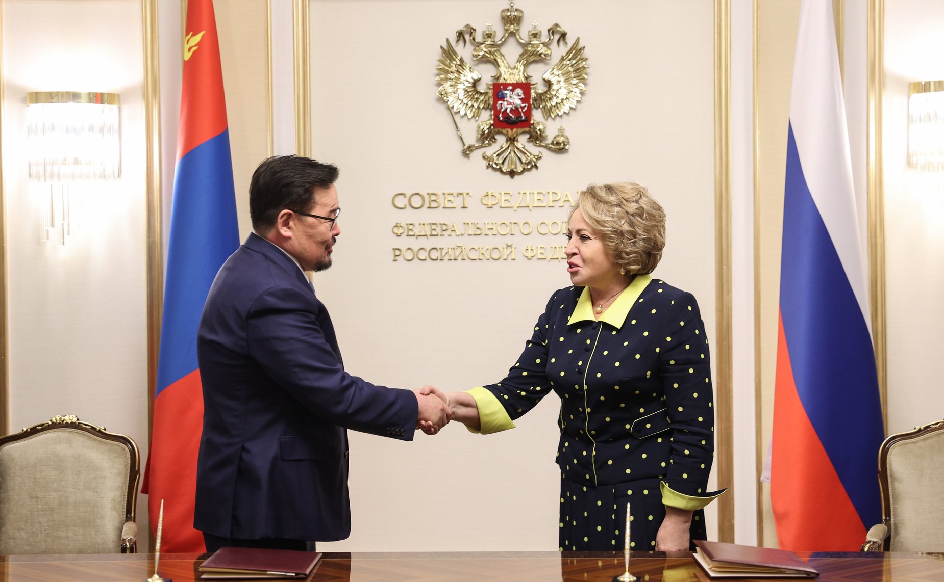 Подписание Положения о деятельности Комиссии по сотрудничеству Федерального Собрания РФ и Великого Государственного Хурала Монголии