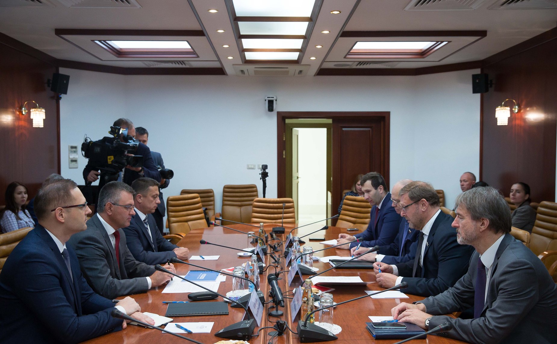 Встреча К. Косачева с Президентом Приднестровской Молдавской Республики В. Красносельским