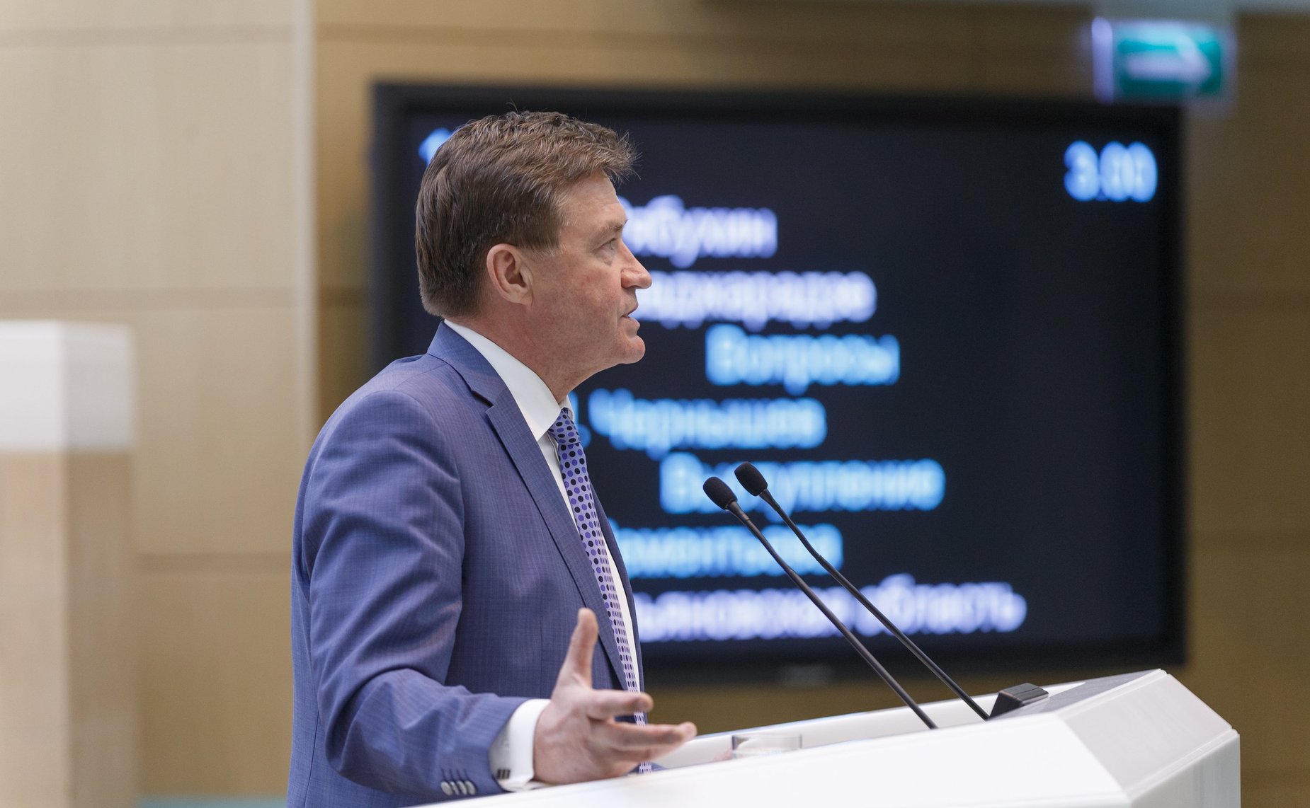 С. Рябухин на 391-м заседании Совета Федерации