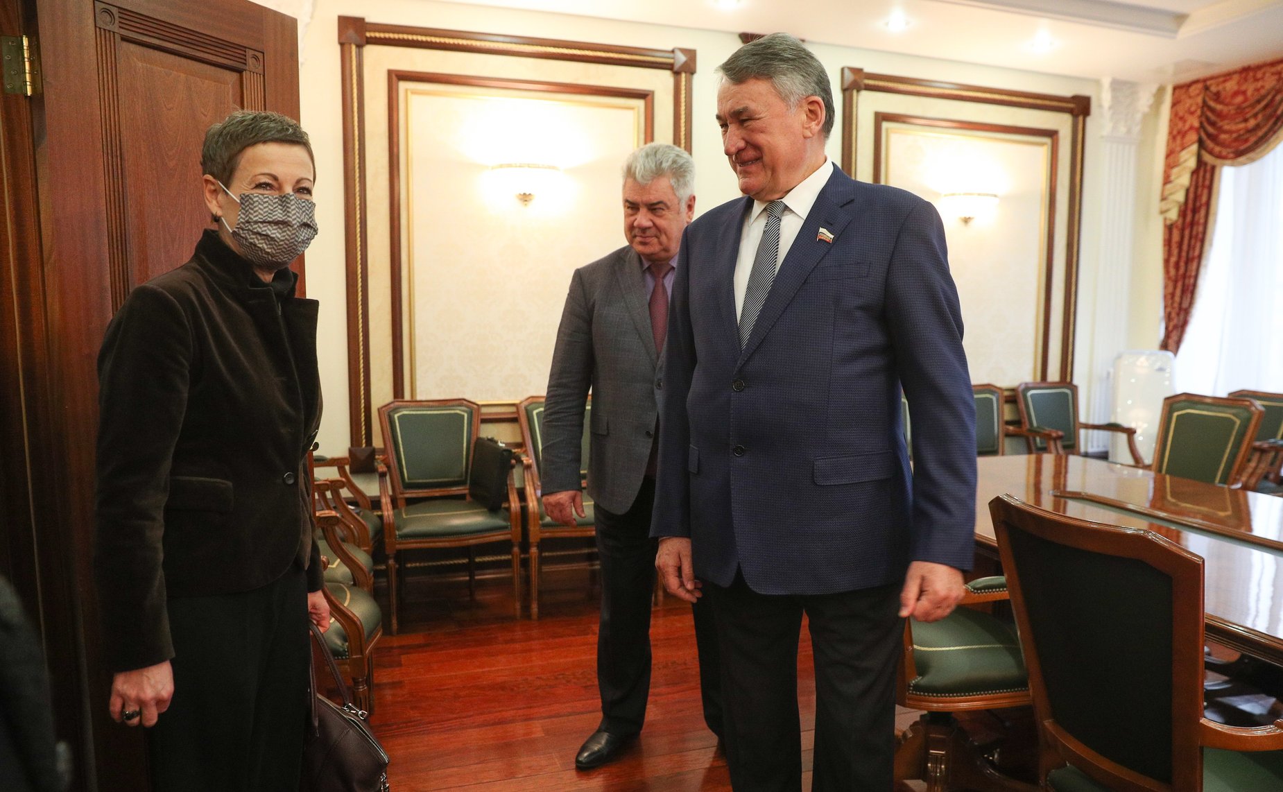 Встреча заместителя Председателя СФ Юрия Воробьева с Чрезвычайным и Полномочным Послом Швейцарской Конфедерации в РФ Кристиной Марти Ланг