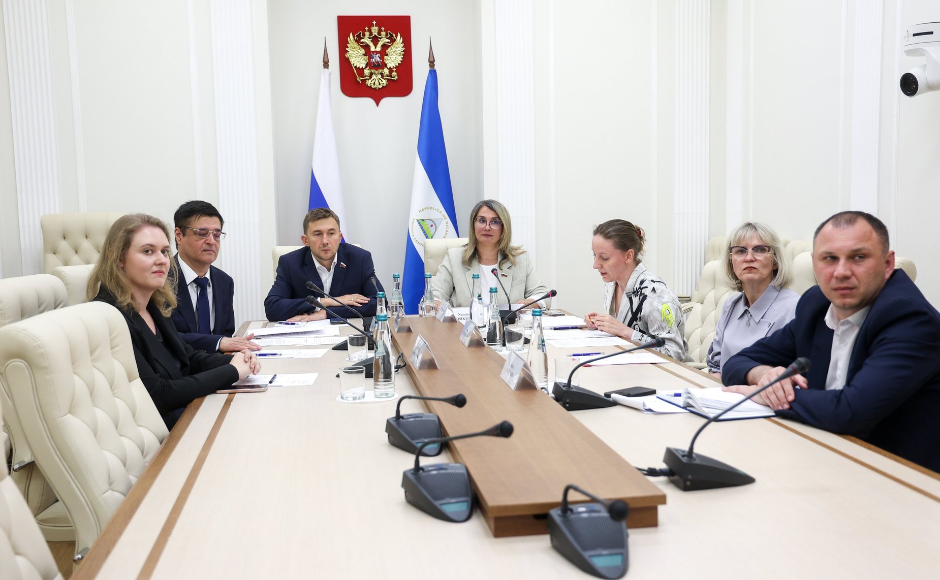 Встреча членов группы по сотрудничеству Совета Федерации с Национальной ассамблеей Республики Никарагуа с содиректором Никарагуанского института спорта