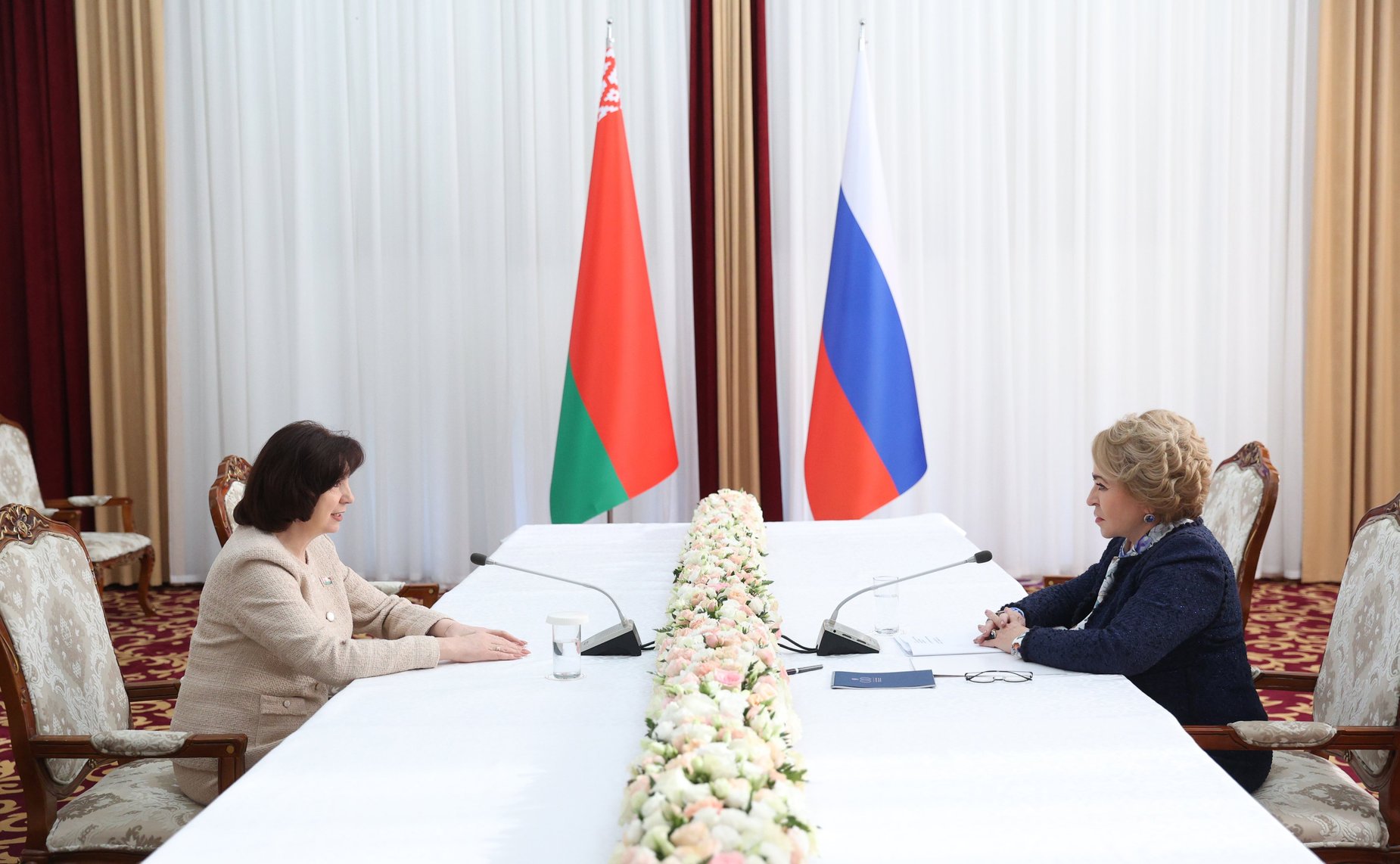 Встреча Председателя СФ Валентины Матвиенко с Председателем Совета Республики Национального собрания Республики Беларусь Натальей Кочановой