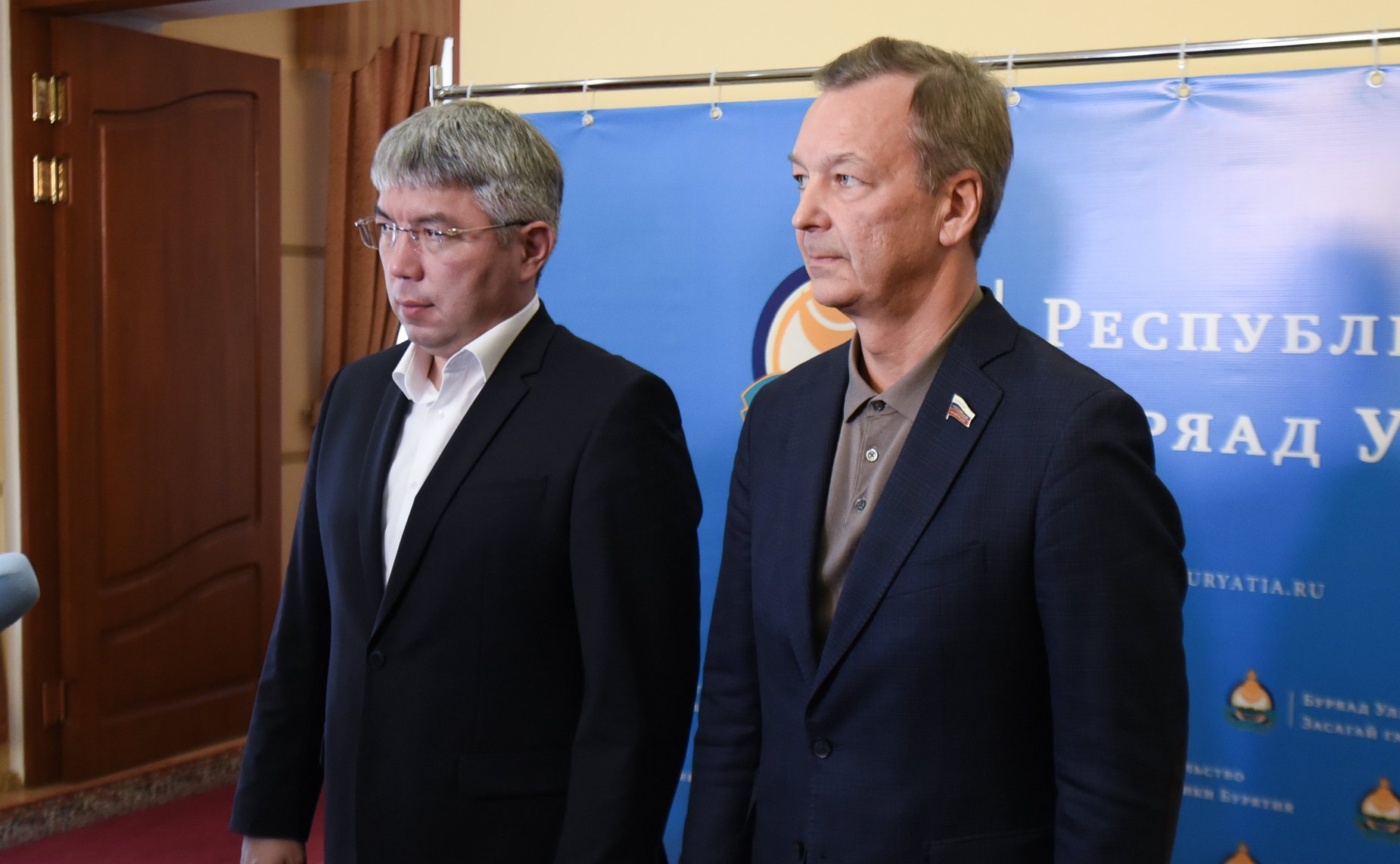 Пресс-подход Андрея Яцкина и Алексея Цыденова