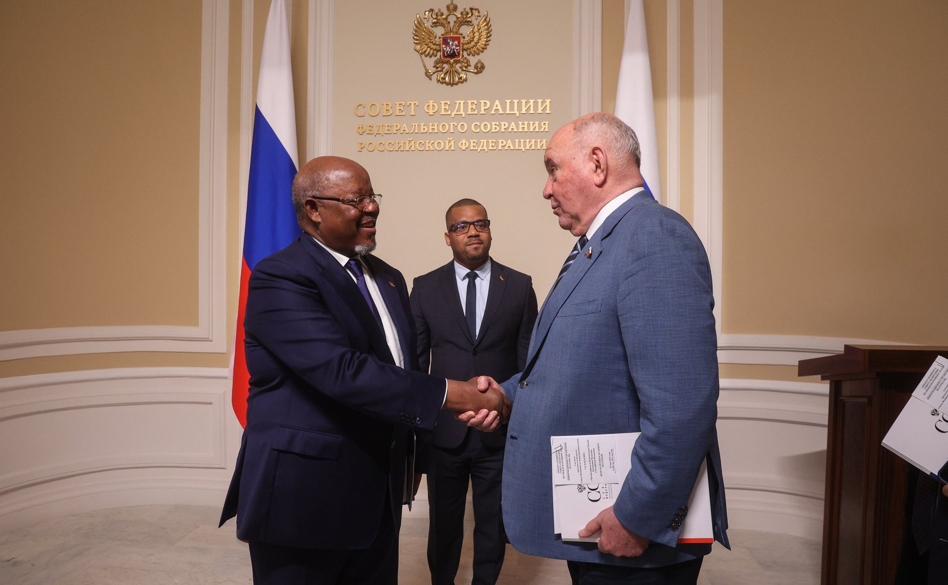 23 мая 2023 года. Встреча председателя Комитета СФ по международным делам с Чрезвычайным и Полномочным Послом Республики Мозамбик в РФ