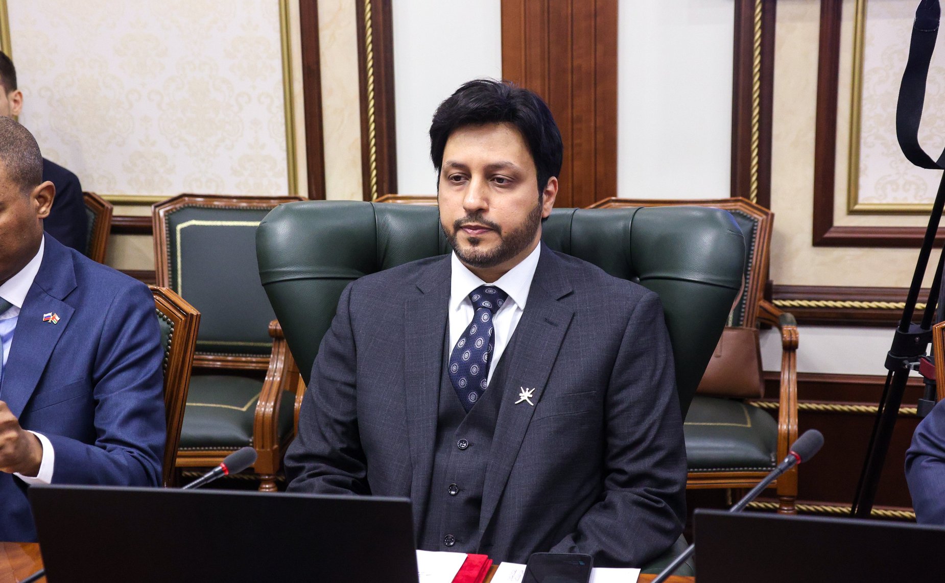 Встреча заместителя Председателя СФ Константина Косачева с руководителем группы по сотрудничеству с Российской Федерации, председателем Комитета по экономике и финансам Государственного совета Султаната Оман Зафером Аль Шанфари