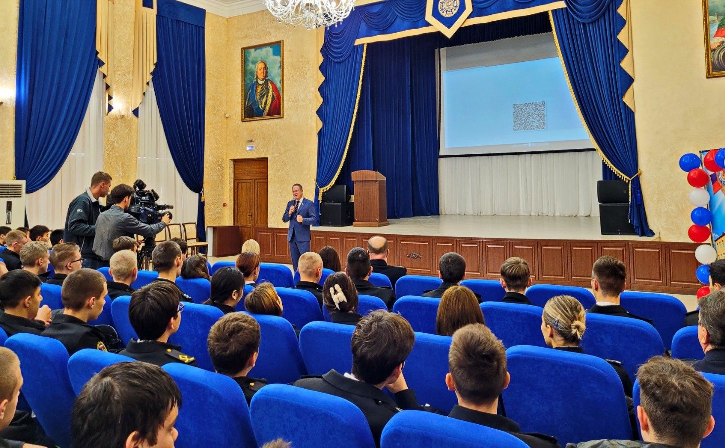 Александр Башкин встретился со студентами факультета среднего профессионального образования Каспийского института морского и речного транспорта имени генерал-адмирала Ф.М. Апраксина