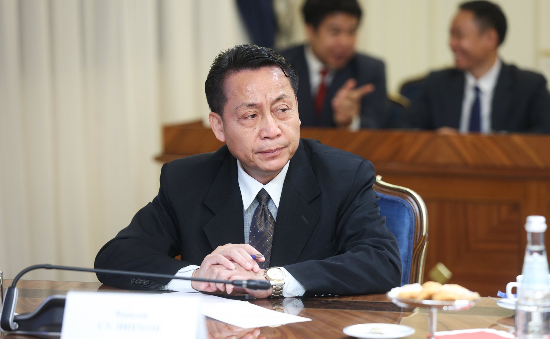 Встреча Николая Журавлева с членом Политбюро Народно-революционной партии Лаоса, Председателем Центрального комитета Лаосского фронта национального развития