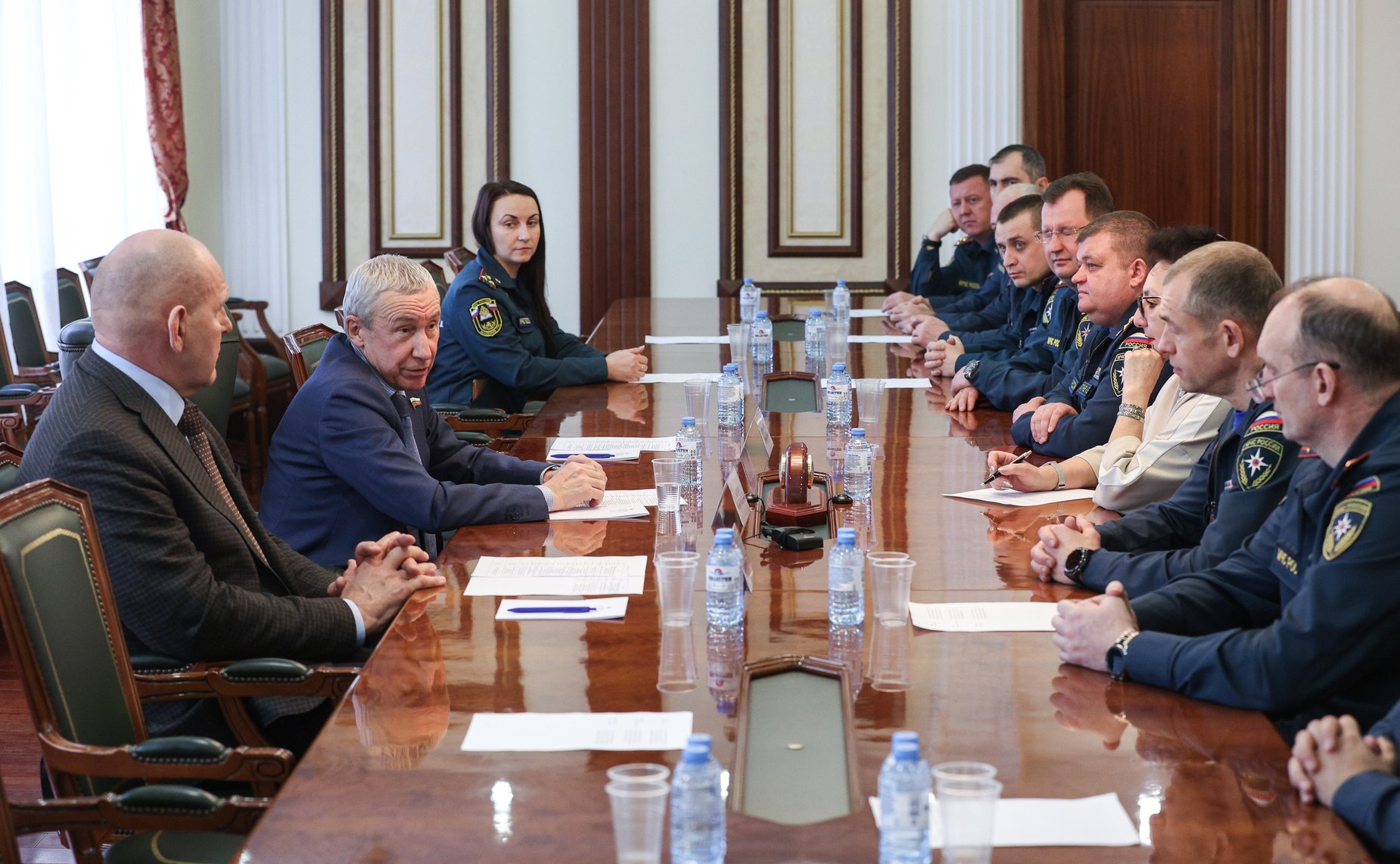 Андрей Климов и Александр Карелин провели рабочую встречу со слушателями Высшей академии управления Академии ГПС МЧС России