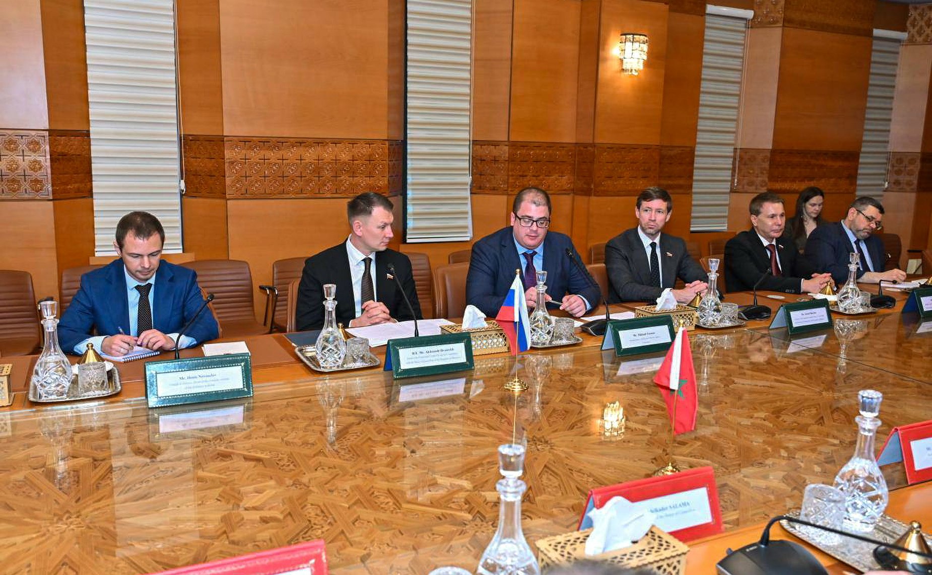 Участие делегации Совета Федерации в заседании группы по сотрудничеству Совета Федерации с Палатой советников Королевства Марокко. Встреча с первым заместителем Председателя Палаты советников Королевства Марокко Абделькадерсом Саламой