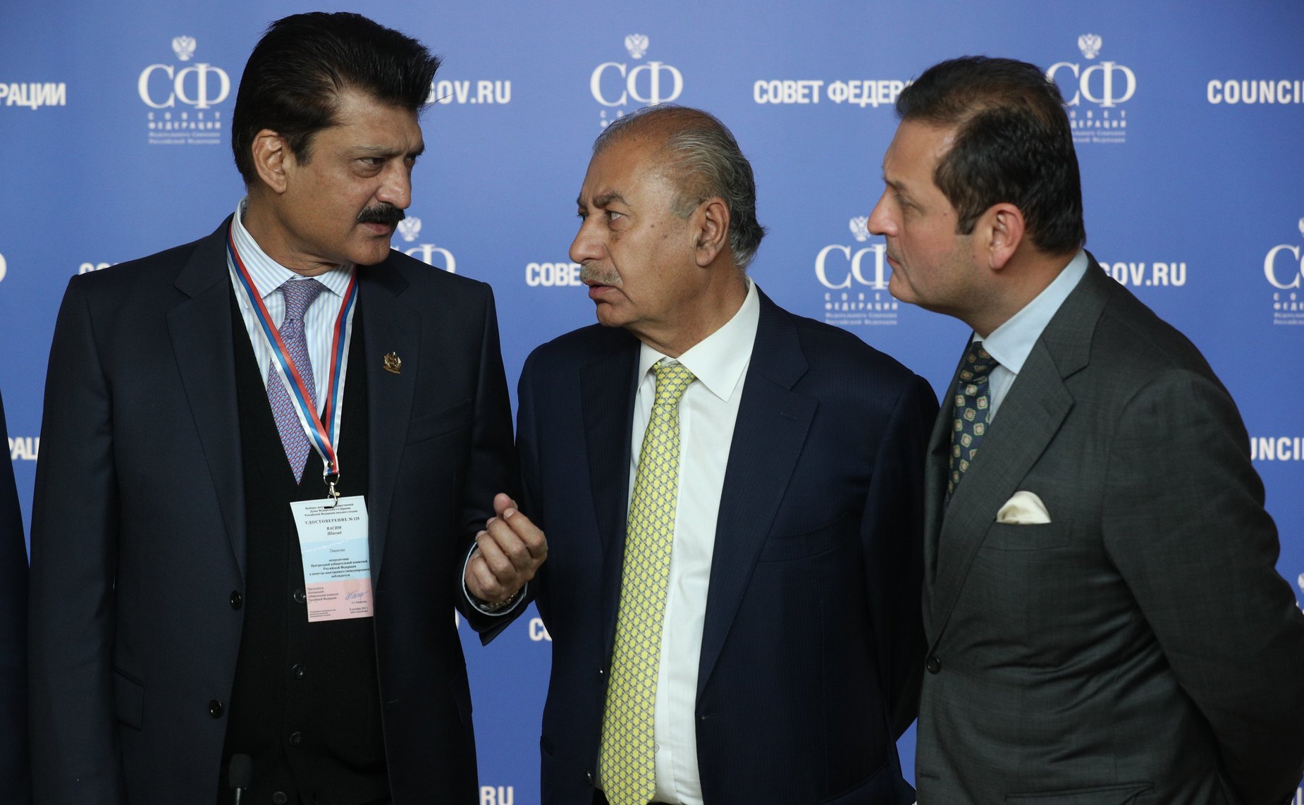 Встреча председателя Комитета СФ по международным делам Григория Карасина с лидером фракции «Движение за справедливость» в Сенате Исламской Республики Пакистан