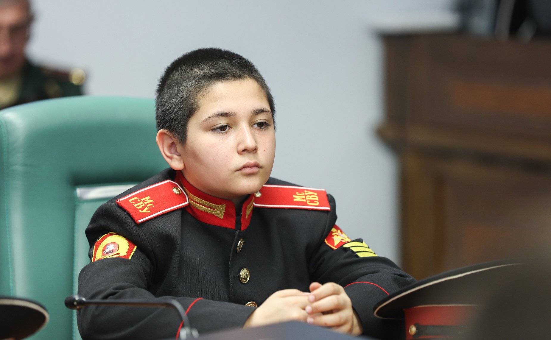 Встреча сенатора РФ Дмитрия Перминова с учащимися Суворовского училища