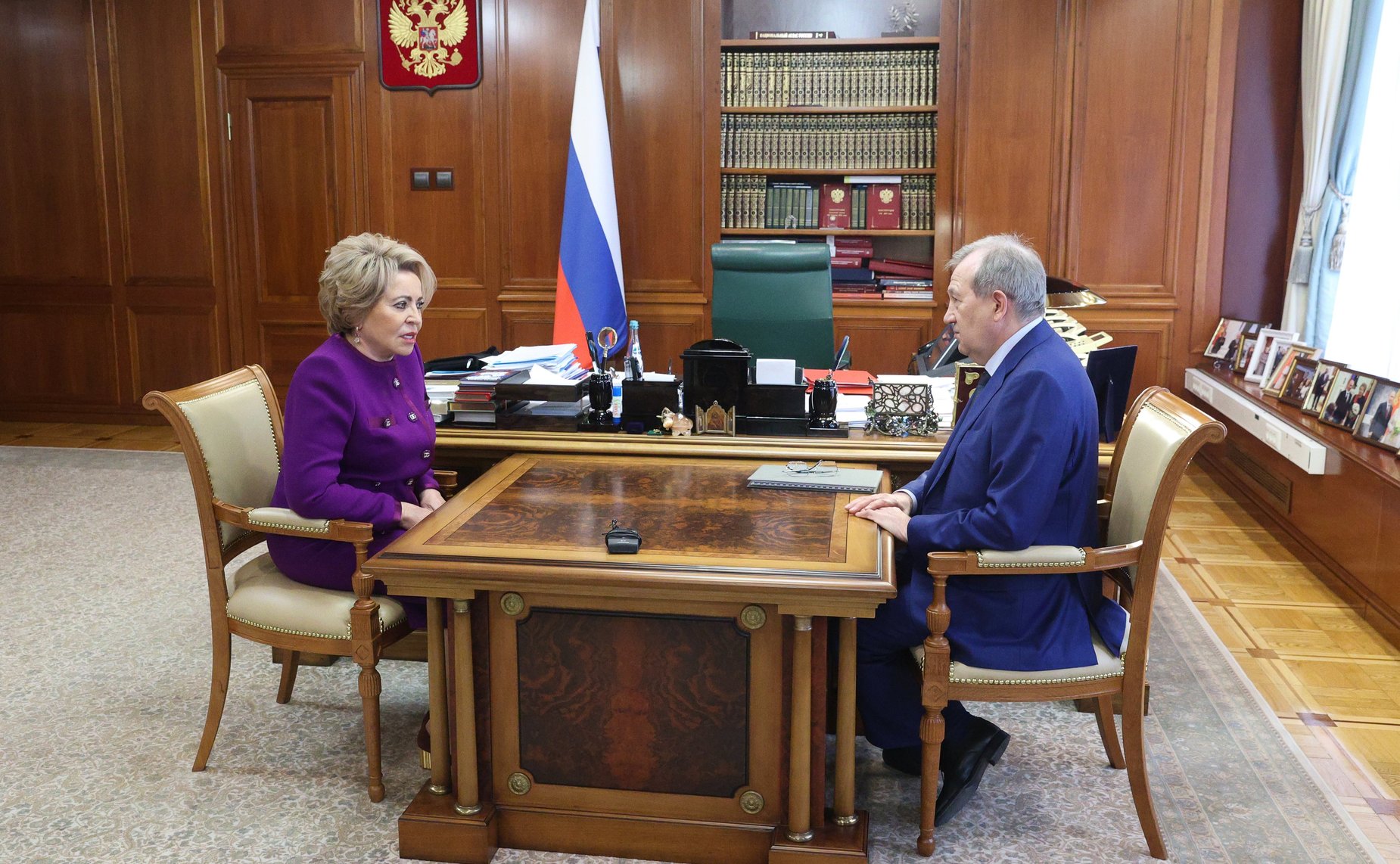 Валентина Матвиенко провела встречу с президентом Российской академии наук Геннадием Красниковым