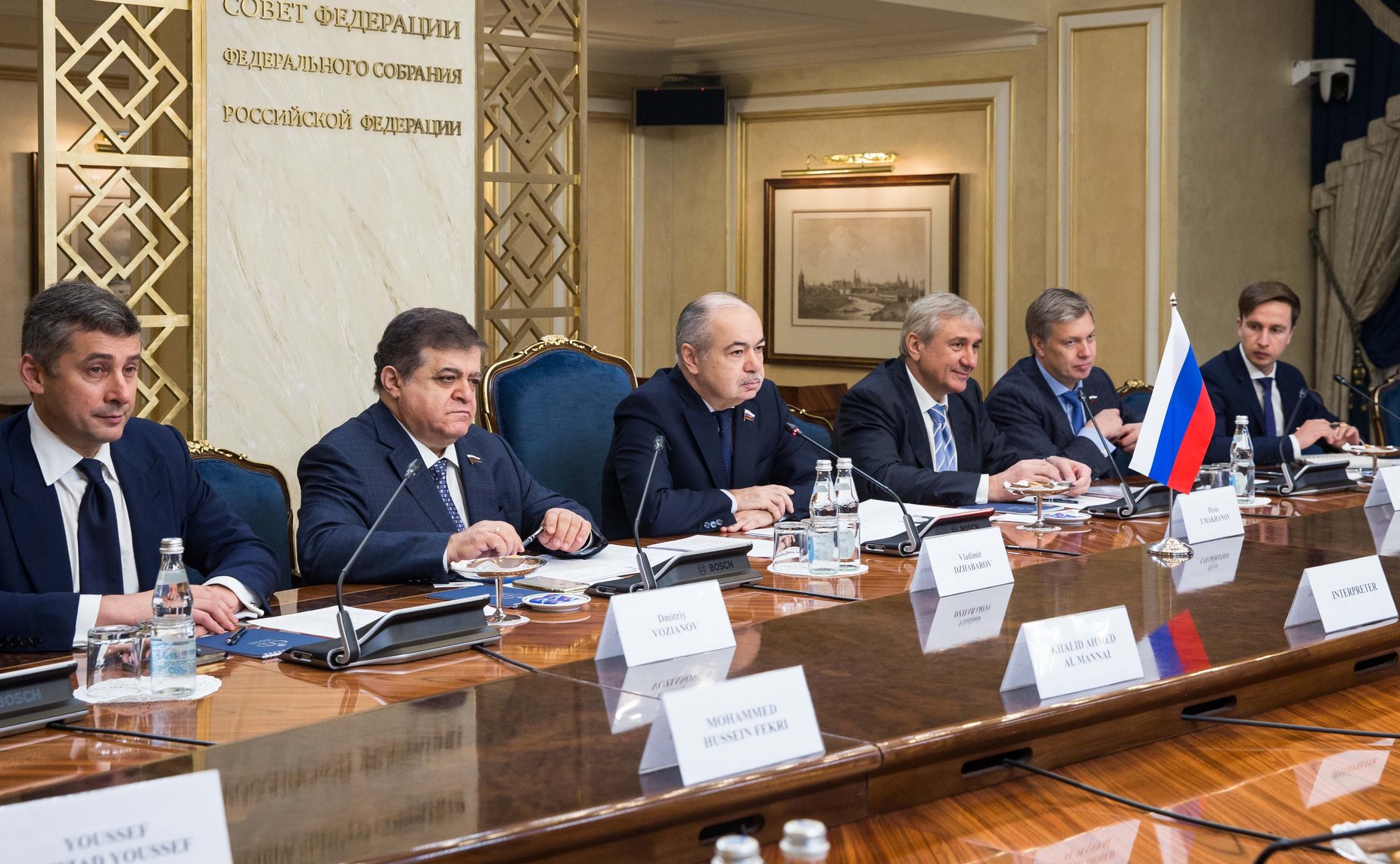 Встреча И. Умаханова с председателем катарской части Катарско-Российского делового совета, членом Консультативного Совета Государства Катар Али Бин Абдуллатифом Аль-Миснедом