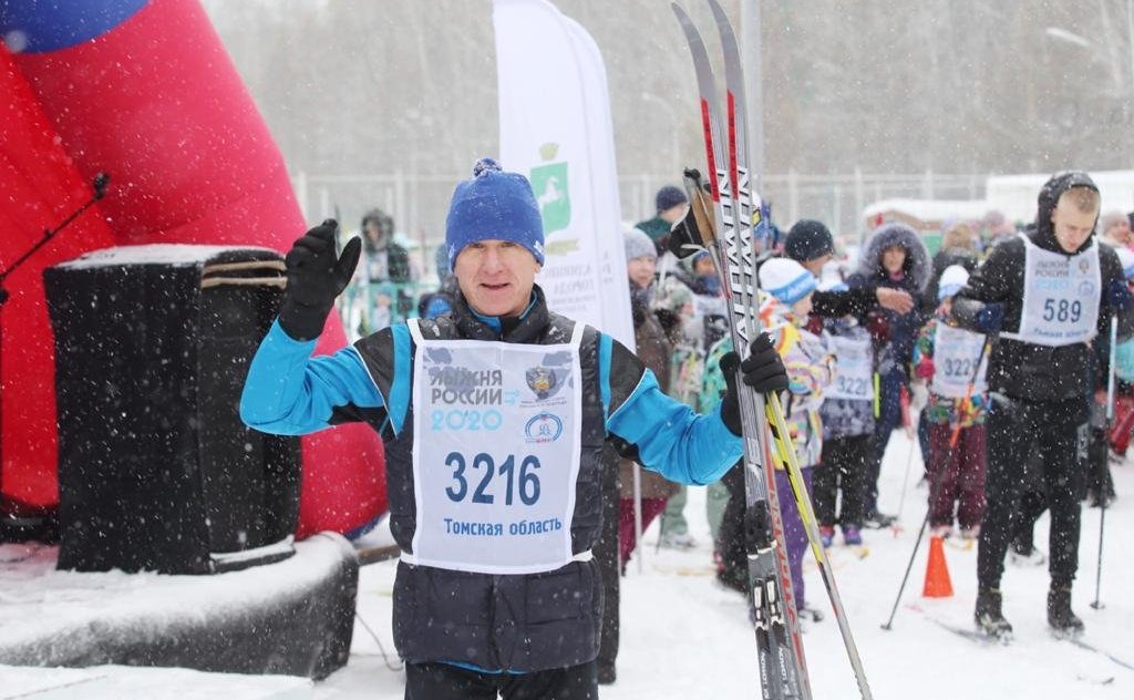 Владимир Кравченко принял участие в открытой массовой лыжной гонке «Лыжня России» в г. Томске
