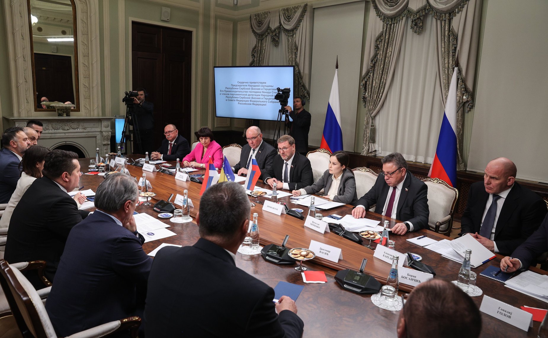 Константин Косачев провел встречу с Председателем Народной скупщины Республики Сербской (Босния и Герцеговина) Ненадом Стевандичем
