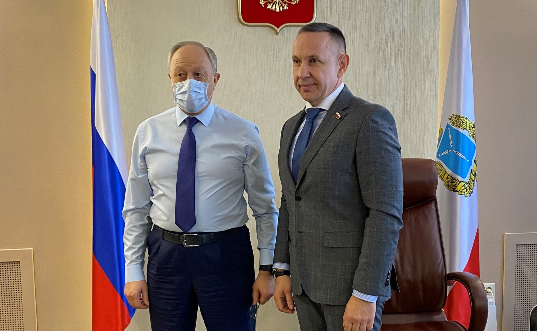 Олег Алексеев в ходе рабочей поездки в регион встретился с губернатором области Валерием Радаевым