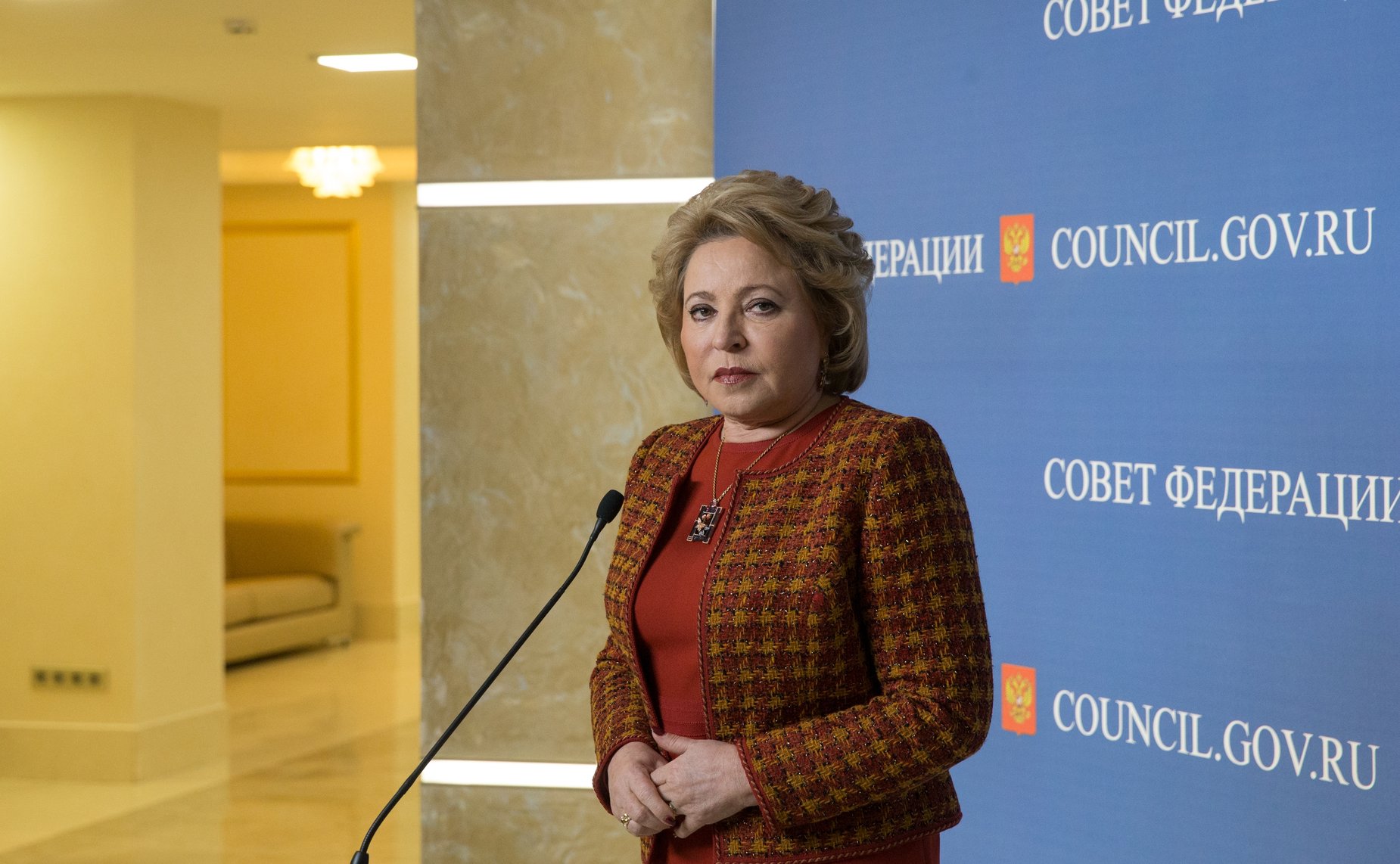 Брифинг В. Матвиенко по итогам 423-го заседания Совета Федерации