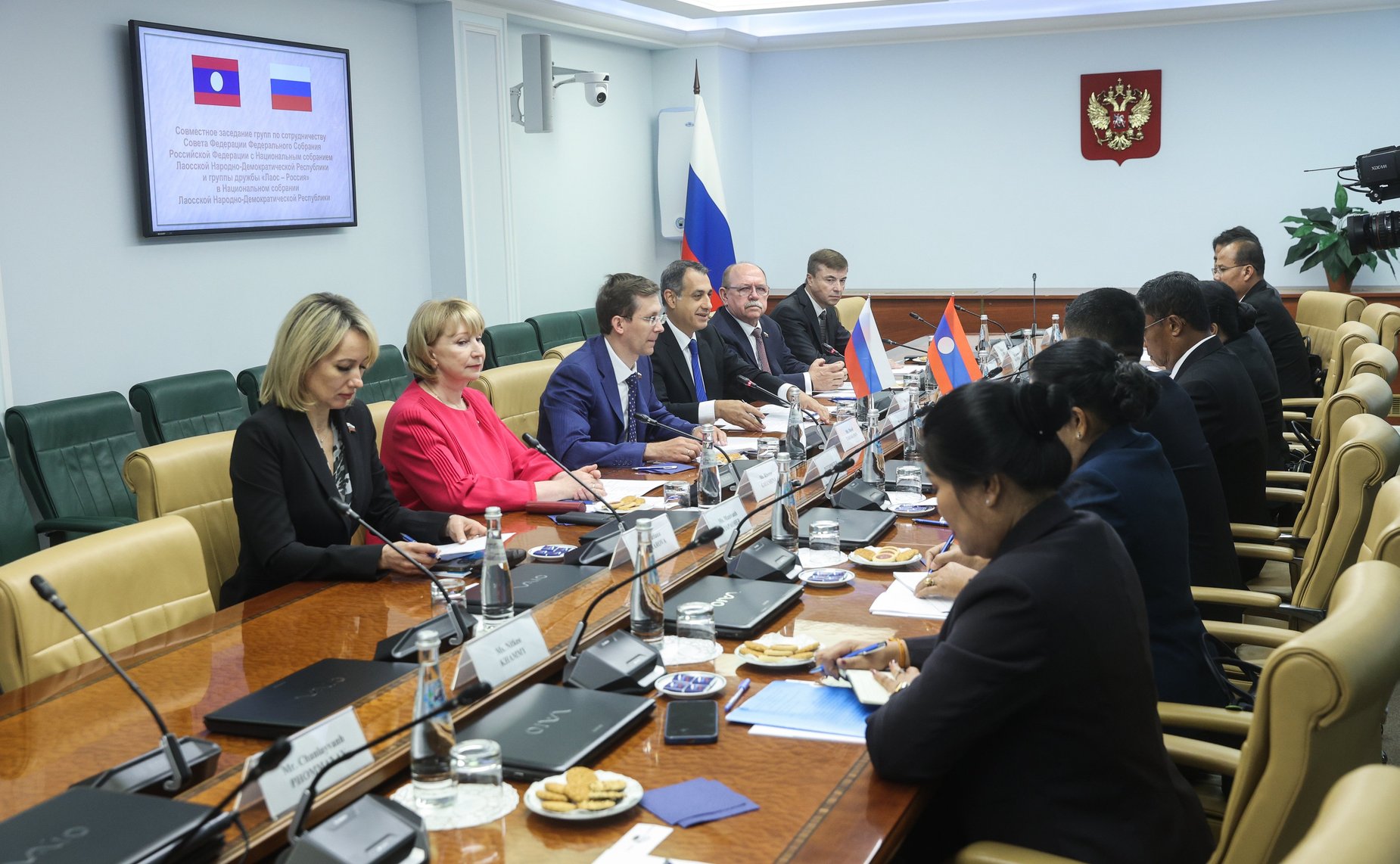 Совместное заседание группы по сотрудничеству СФ с Национальным Собранием Лаосской Народно-Демократической Республики и группы дружбы «Лаос-Россия» в Национальном Собрании Лаосской Народно-Демократической Республики