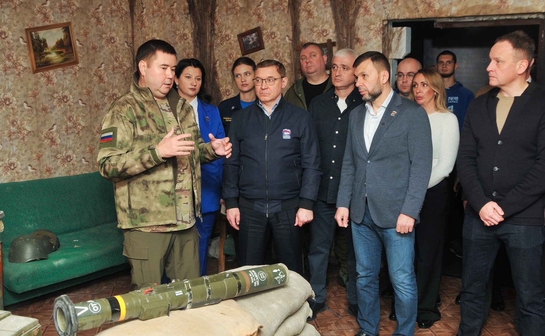 Первый заместитель Председателя СФ Владимир Якушев и глава Донецкой Народной Республики Денис Пушилин открыли в ДНР музей «Поле битвы: Мариуполь»