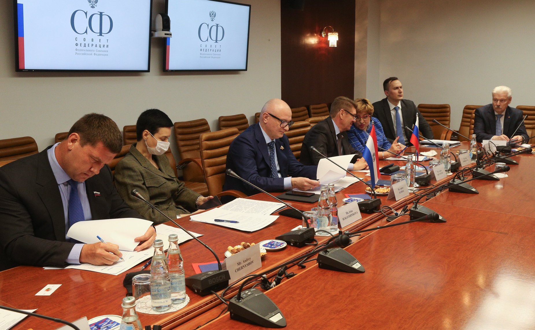 Встреча группы по сотрудничеству СФ с парламентами стран Латинской Америки и группы дружбы Палаты сенаторов Национального конгресса Республики Парагвай