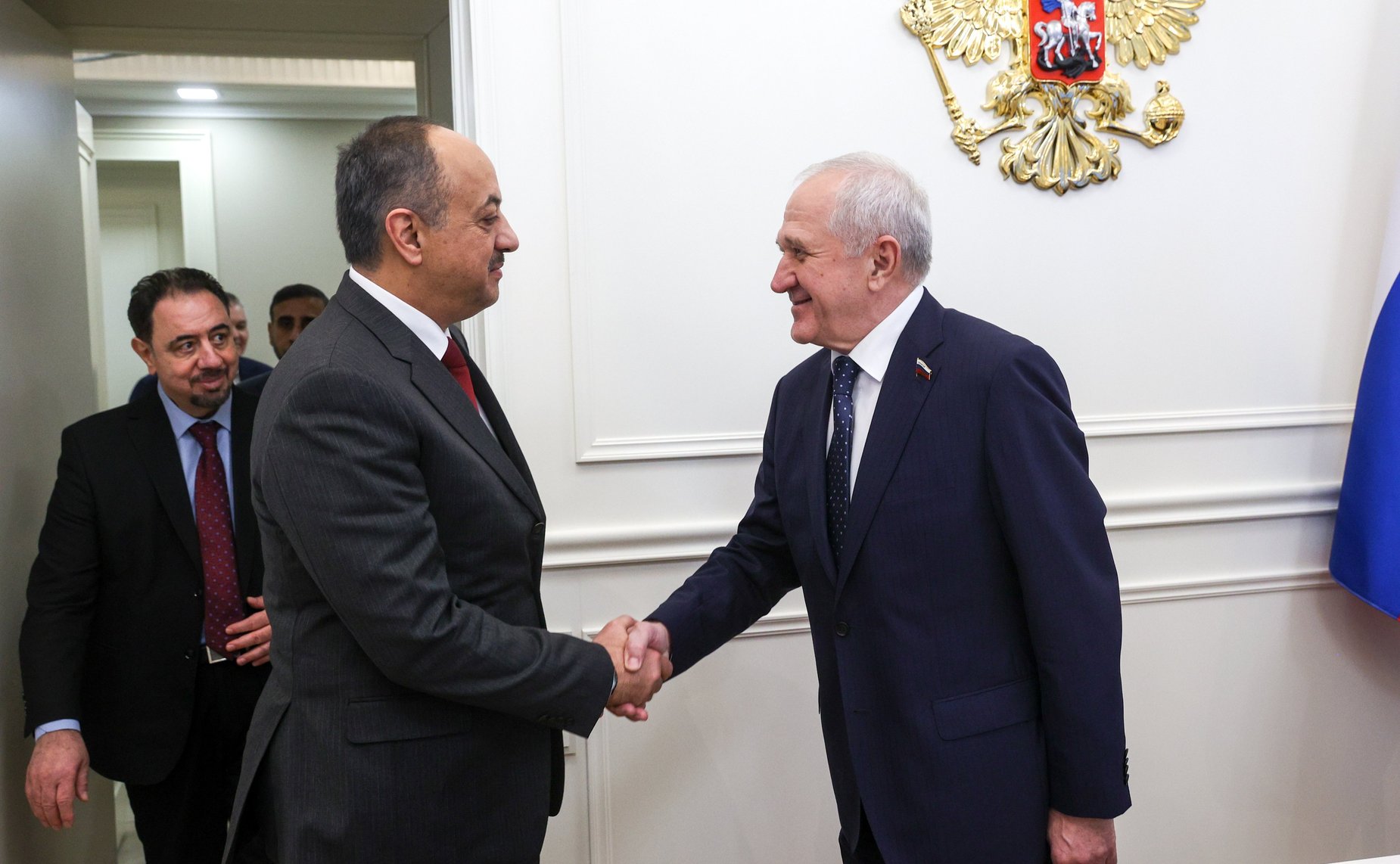 Встреча Владимира Булавина с бывшим заместителем Председателя Совета министров и Государственным министром по вопросам обороны Государства Катар Халедом бен Мухаммедом Аль-Атыйей