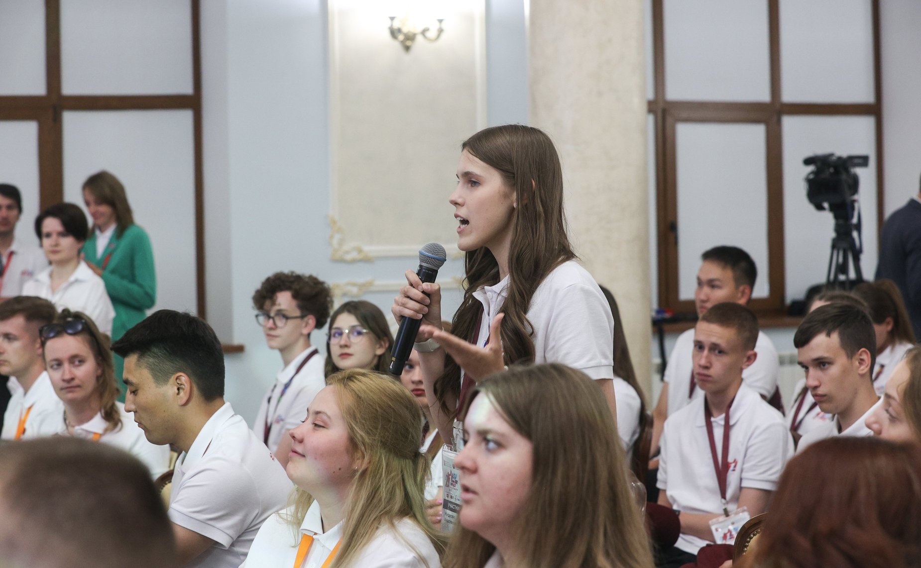 Валентина Матвиенко и Наталья Кочанова встретились с участниками культурно-образовательного проекта «Поезд Памяти». Мероприятие состоялось в Уфе в рамках Х Форума регионов России и Беларуси