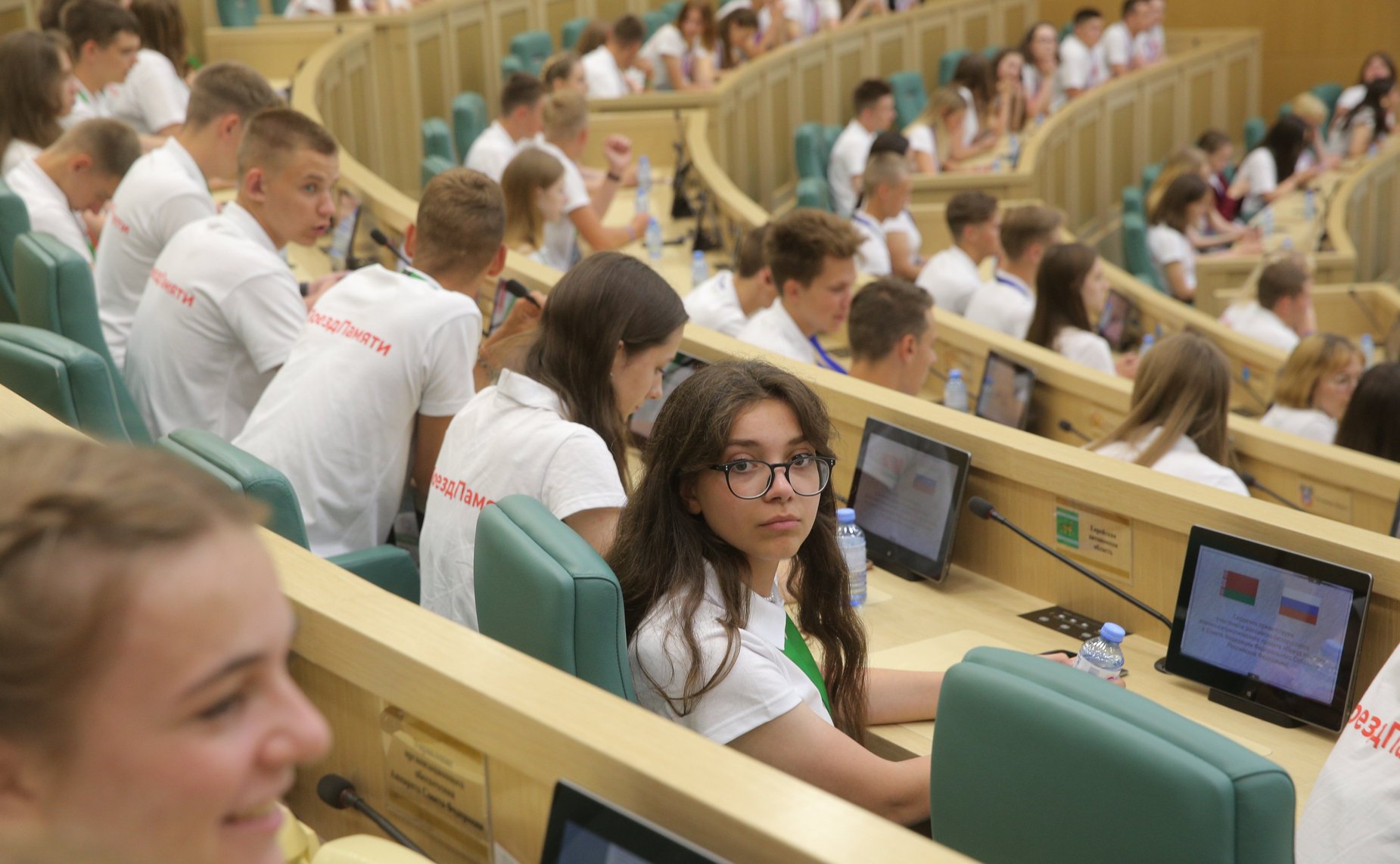 Встреча Председателя СФ Валентины Матвиенко с участниками российско-белорусского военно-патриотического проекта «Поезд Памяти»