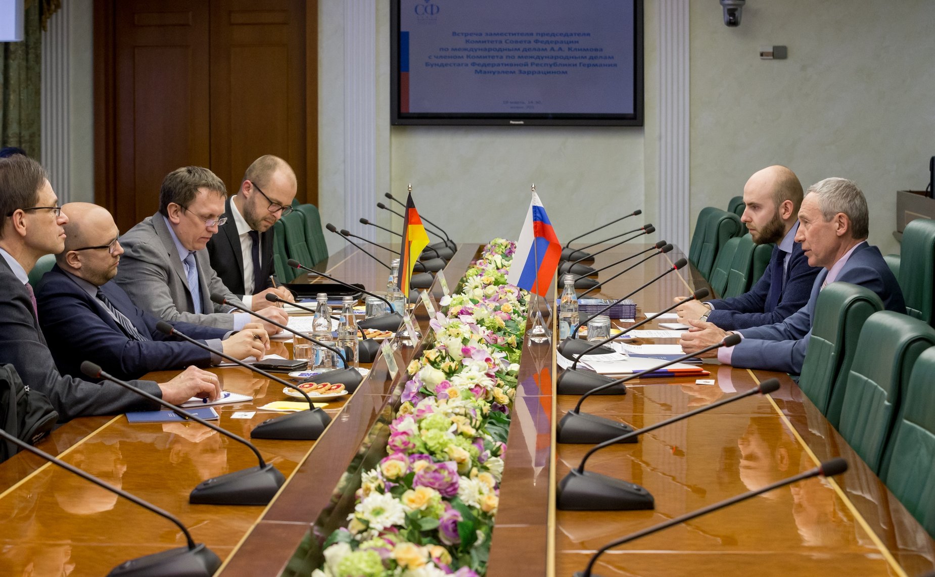 Встреча А. Климова с членом Комитета по международным делам Бундестага ФРГ Мануэлем Заррацином