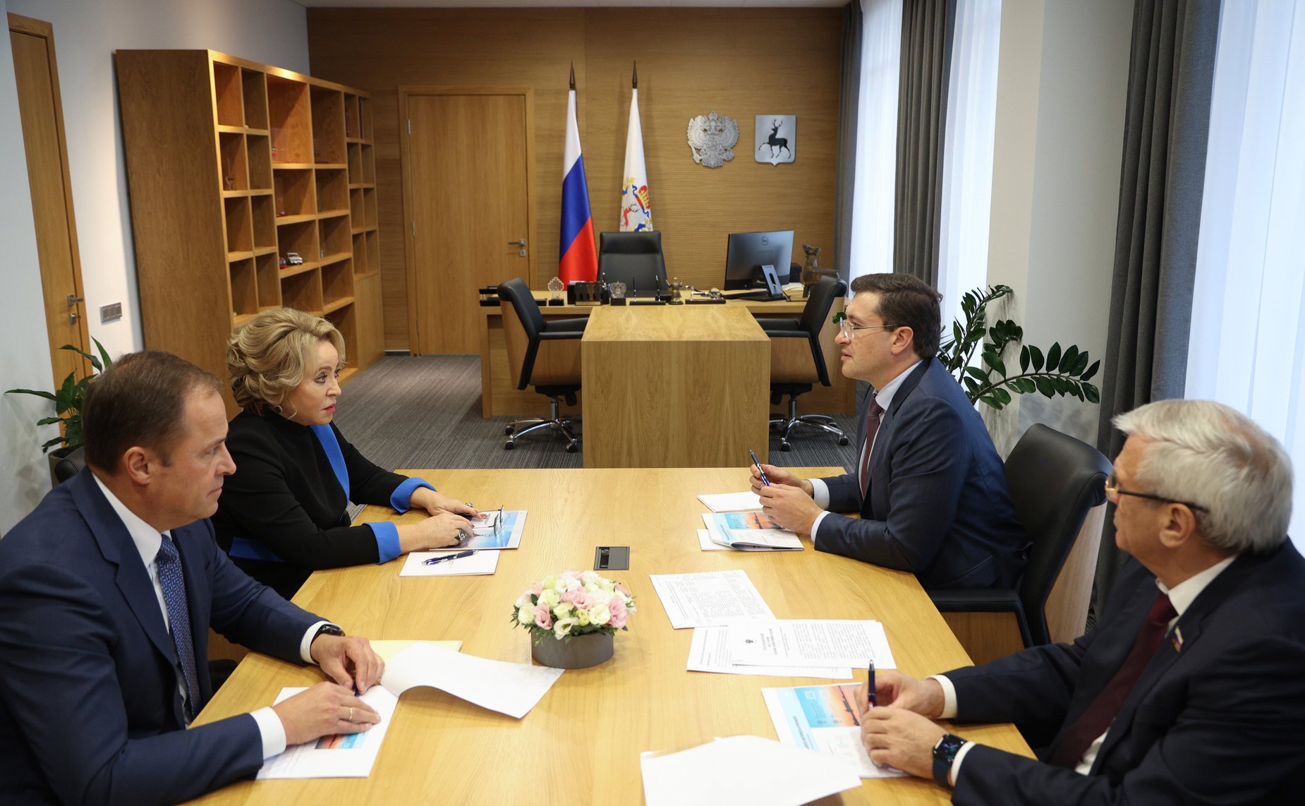 Встреча Валентины Матвиенко с губернатором Нижегородской области Глебом Никитиным