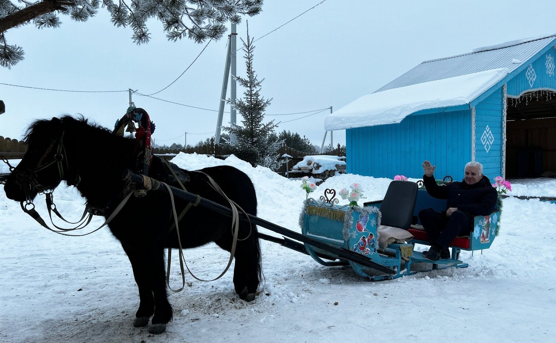 Сергей Мартынов посетил резиденцию марийского Деда Мороза