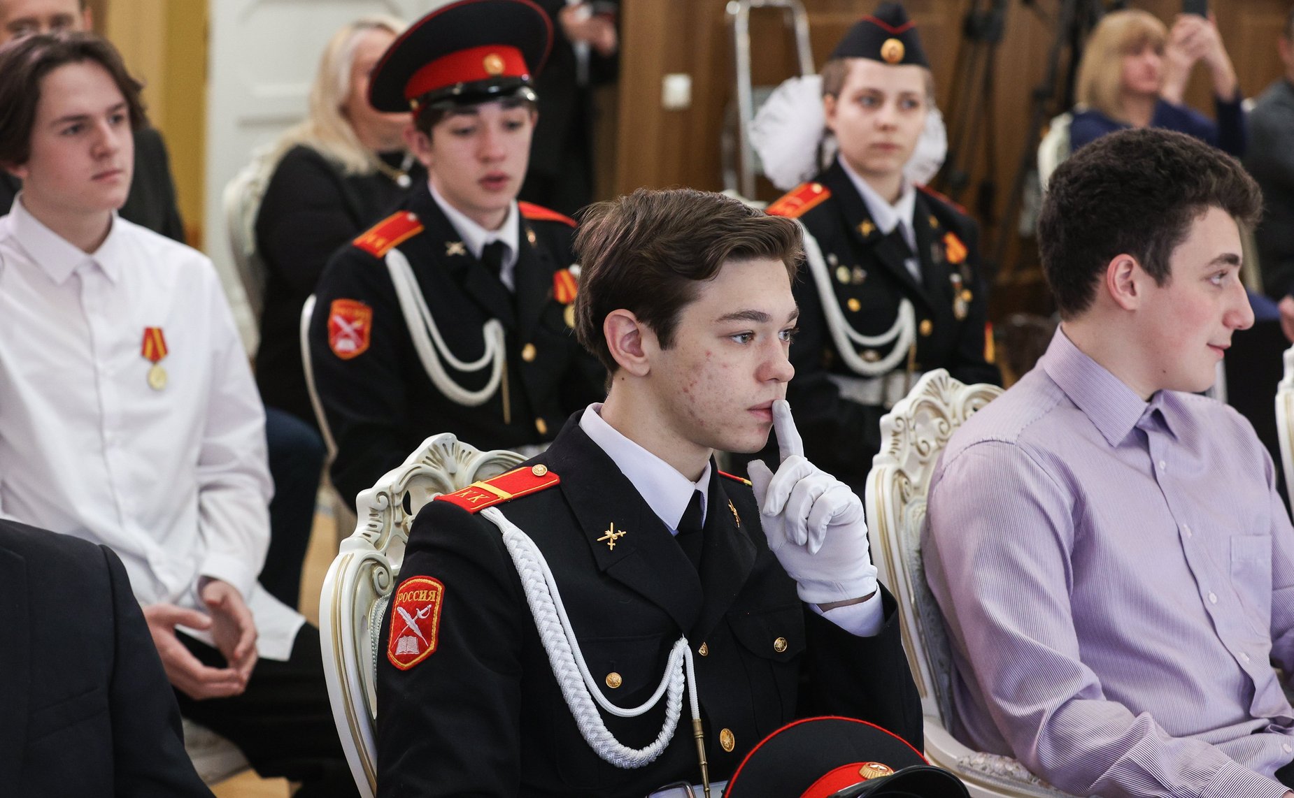 Торжественная церемония награждения детей Москвы медалью Совета Федерации «За проявленное мужество»