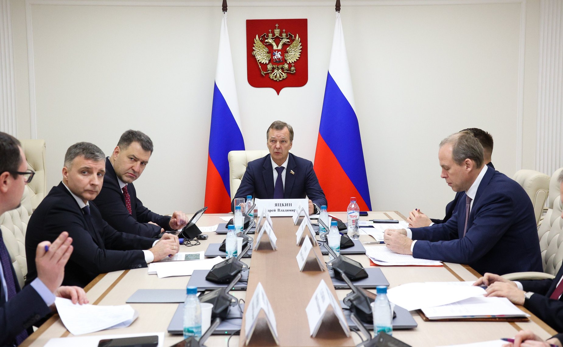 Первый заместитель Председателя СФ Андрей Яцкин провел совещание рабочей группы по осуществлению мониторинга реализации плана мероприятий (дорожной карты) по оздоровлению и развитию водохозяйственного комплекса реки Дон