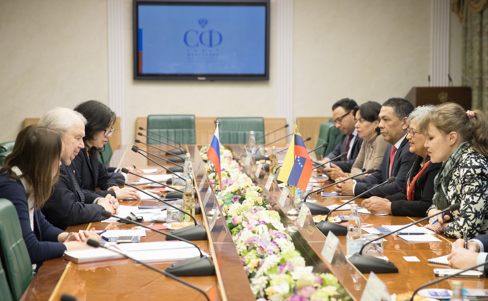 Встреча Сергея Кисляка с Председателем Национального избирательного совета Боливарианской Республики Венесуэла Тибисай Лусеной