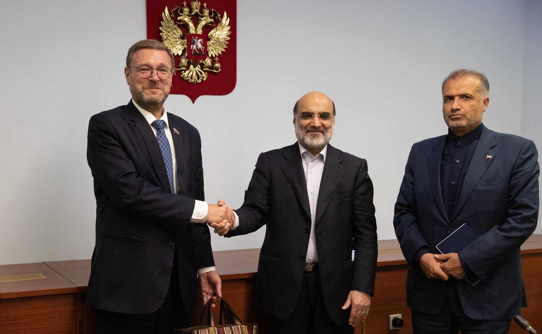 Встреча заместителя Председателя Совета Федерации Константина Косачева с руководителем Гостелерадио Исламской Республики Иран Абдулали Али-Асгари