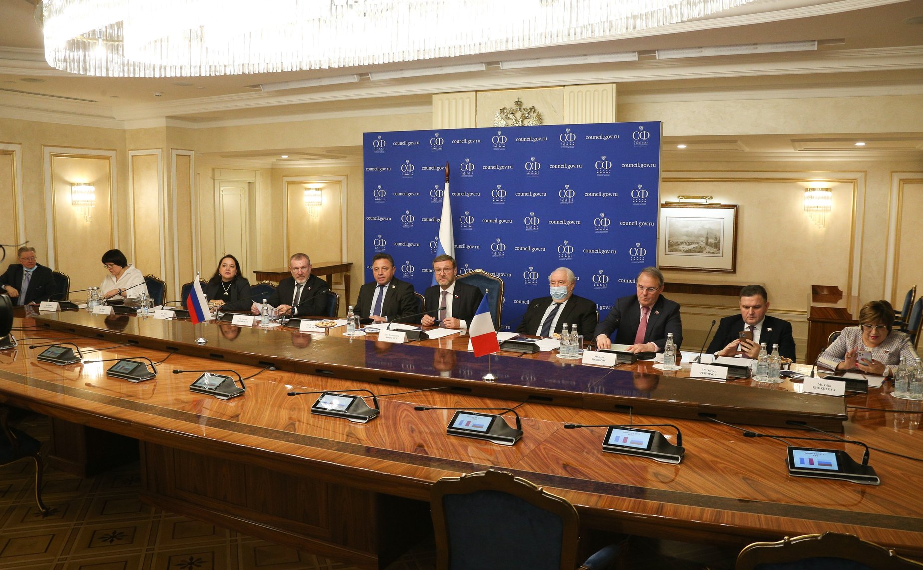 Совместное заседание группы по сотрудничеству СФ с Сенатом Французской Республики и группы дружбы Сената Французской Республики «Франция-Россия»