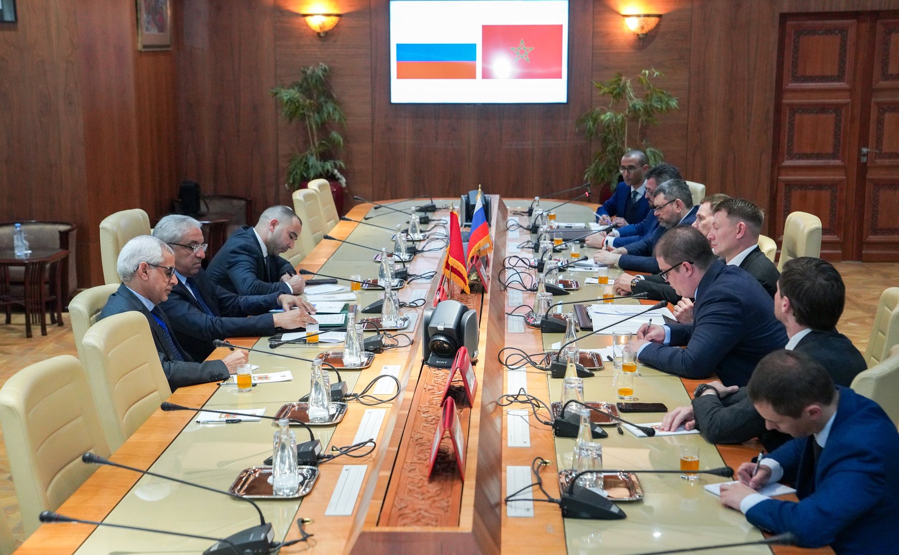 Участие делегации Совета Федерации в заседании группы по сотрудничеству Совета Федерации с Палатой советников Королевства Марокко. Встреча с первым заместителем Председателя Палаты представителей Королевства Марокко Мохамедом Саббари