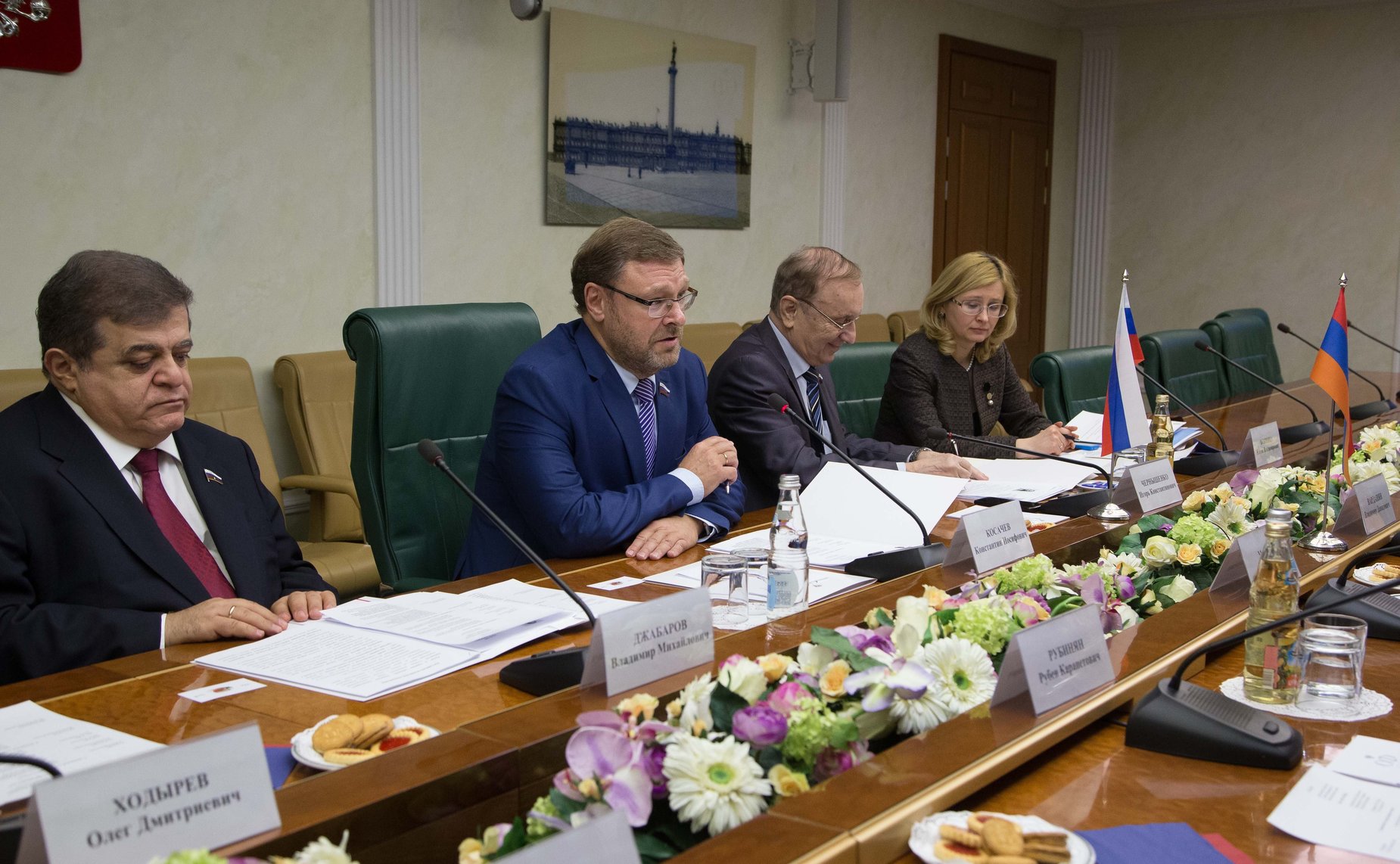 Встреча Константина Косачева с парламентской делегацией Национального Собрания Республики Армения