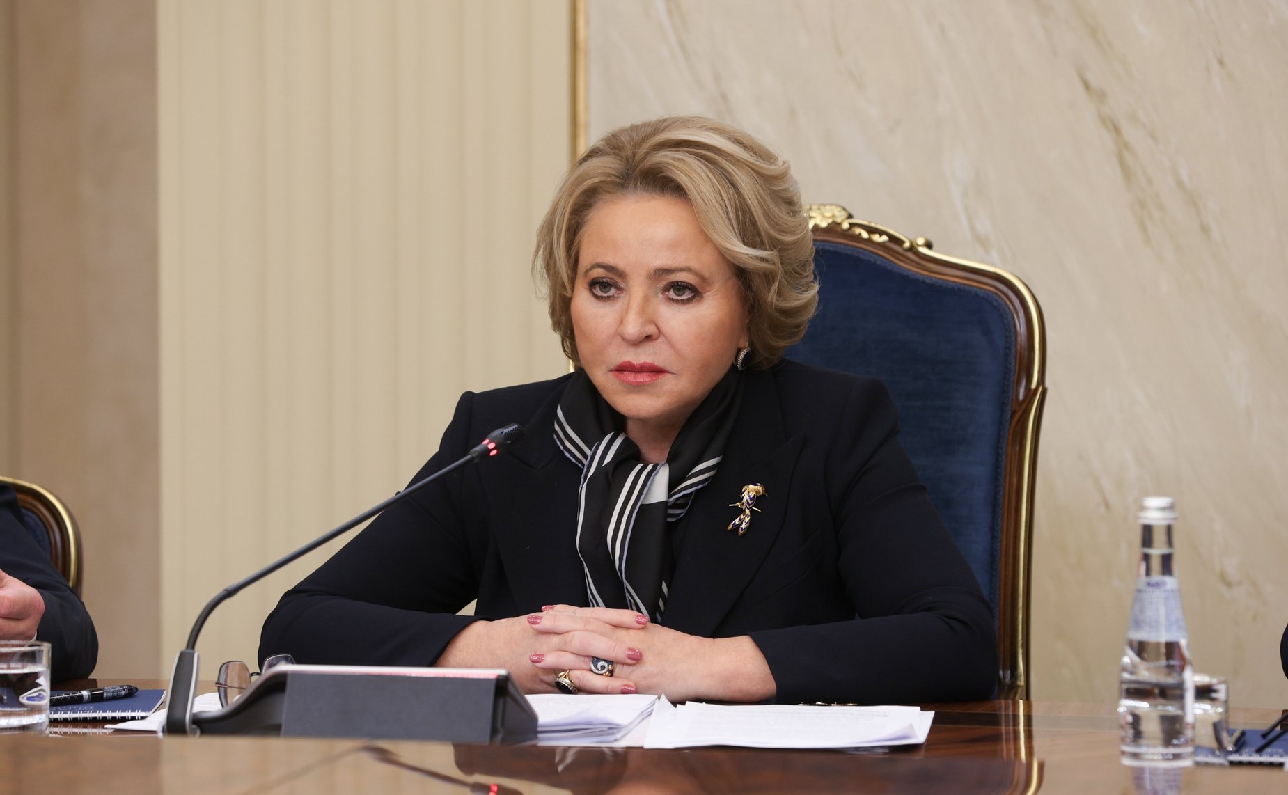 Встреча Председателя Совета Федерации Валентины Матвиенко и Председателя Халк Маслахаты (верхней палаты) Милли Генгеша (парламента) Туркменистана Гурбангулы Бердымухамедова