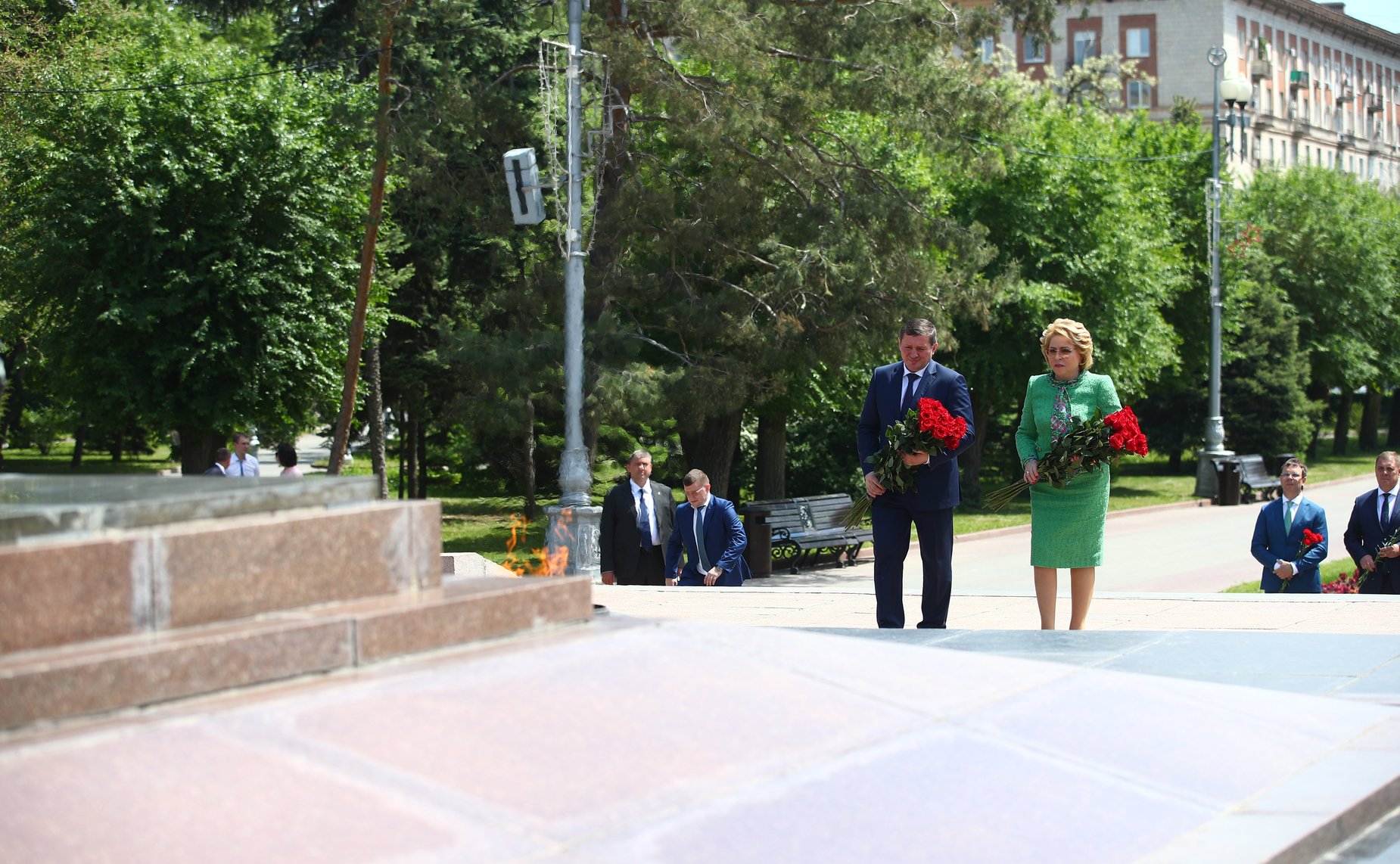 В. Матвиенко и губернатор Волгоградской области А. Бочаров