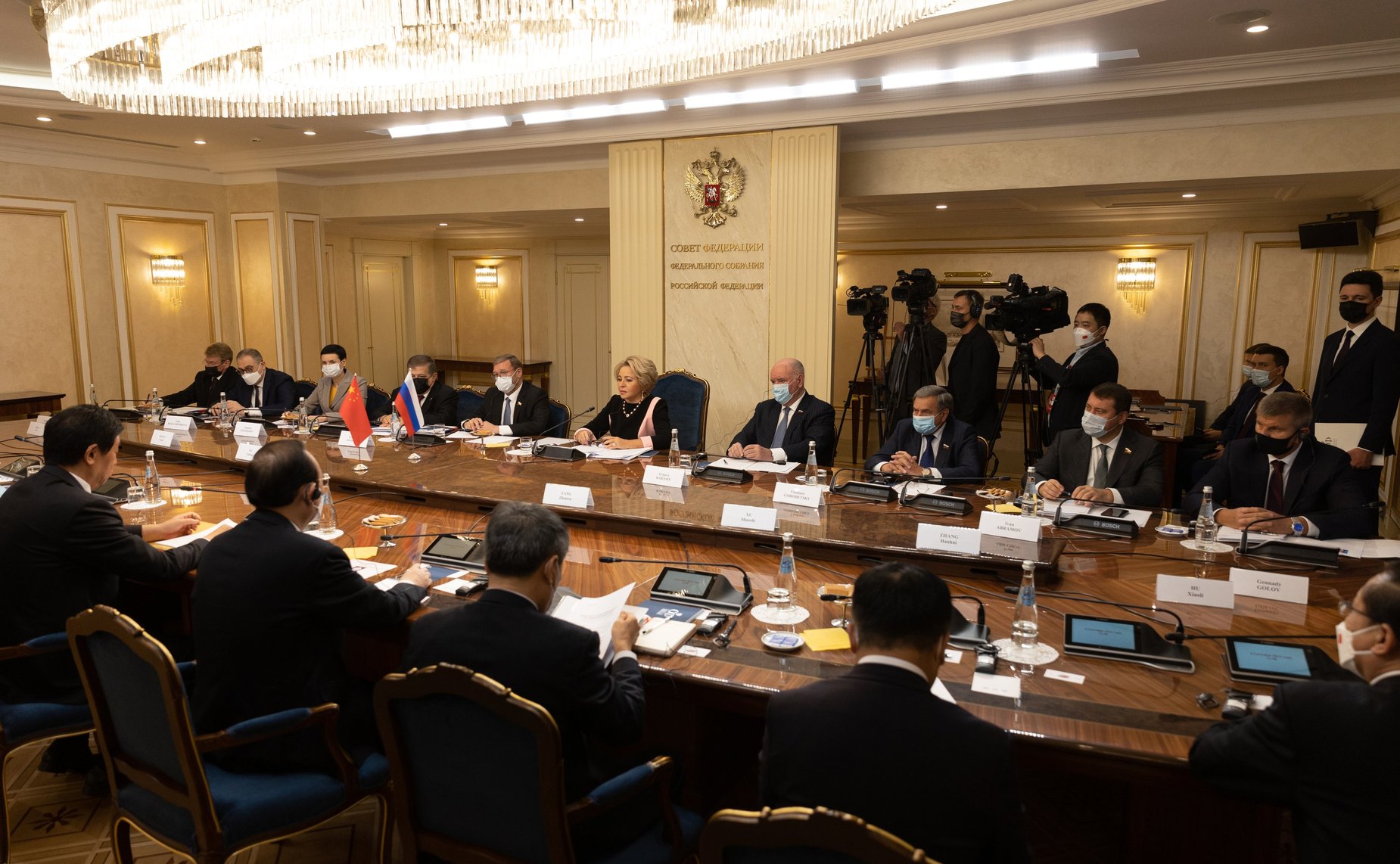 Встреча Председателя Совета Федерации Валентины Матвиенко с Председателем Постоянного комитета Всекитайского собрания народных представителей КНР Ли Чжаньшу