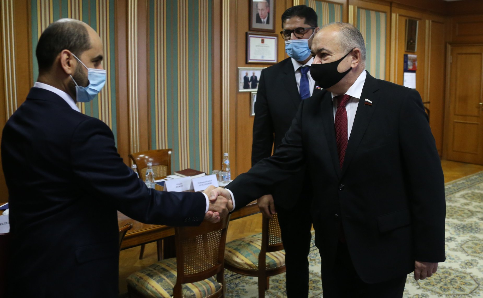 Встреча И. Умаханова с Чрезвычайным и Полномочным Послом Объединенных Арабских Эмиратов в РФ Мухаммедом Аль-Джабером