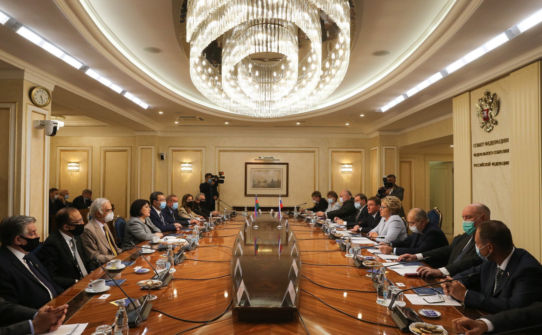 Встреча Валентины Матвиенко с Председателем Милли Меджлиса Азербайджанской Республики Сахибой Гафаровой