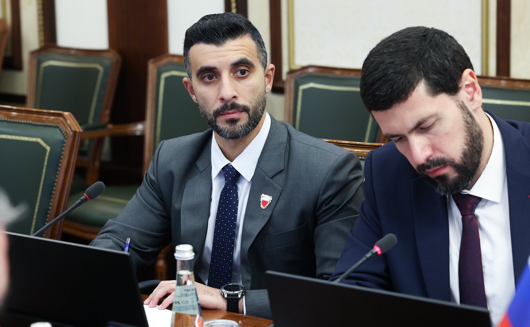 Ильяс Умаханов провел встречу с Чрезвычайным и Полномочным Послом Королевства Бахрейн в РФ Ахмедом Абдулрахманом Махмудом Аль-Саати и Главой Представительства Лиги арабских государств в России Валидом Хамидом Шилтагом