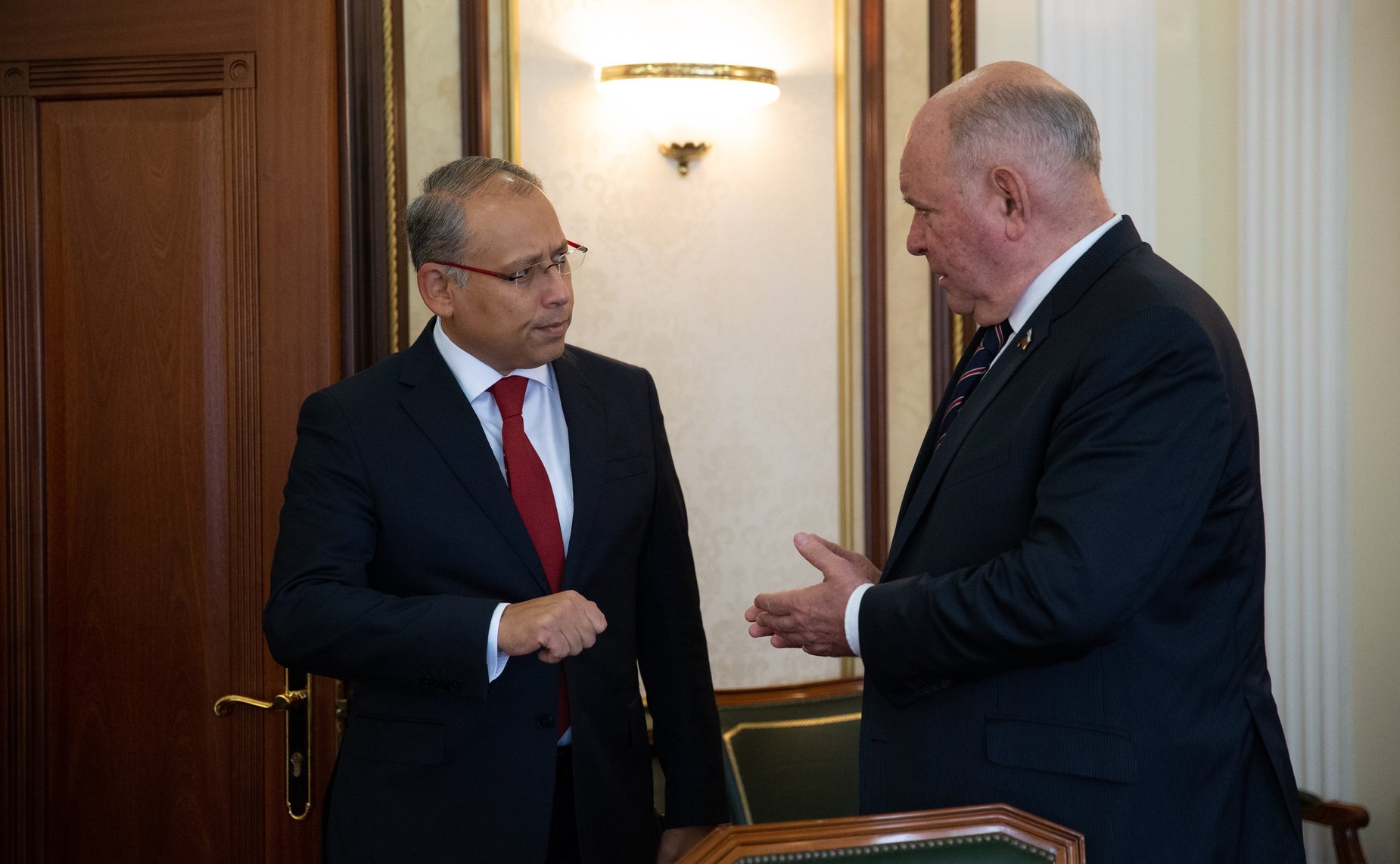 Встреча председателя Комитета Совета Федерации по международным делам Григория Карасина с Послом Египта в России Назихом Нагари