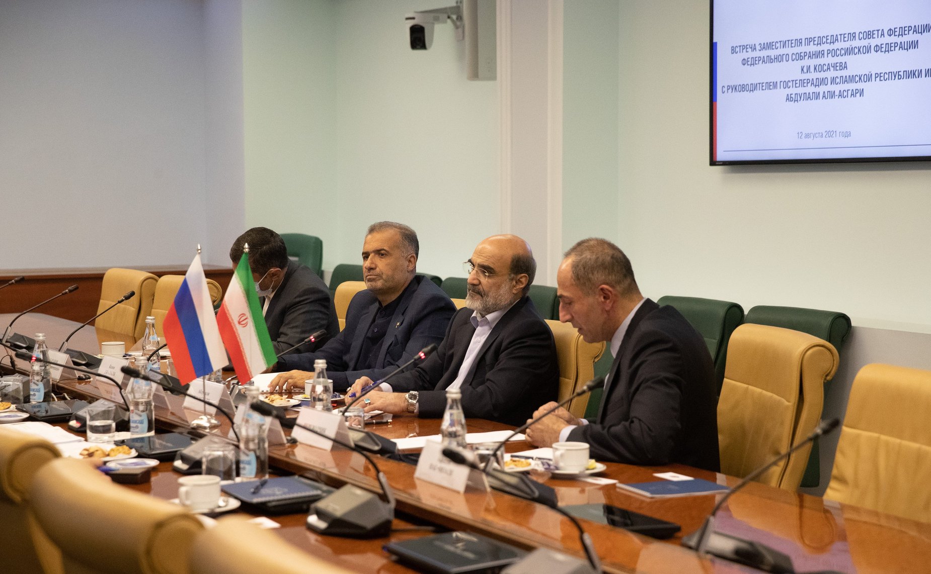 Встреча заместителя Председателя Совета Федерации Константина Косачева с руководителем Гостелерадио Исламской Республики Иран Абдулали Али-Асгари