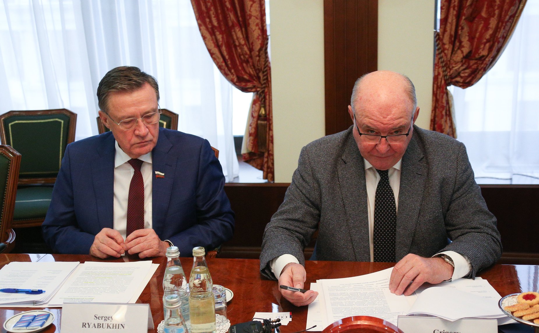 Встреча председателя Комитета СФ по международным делам Григория Карасина с Чрезвычайным и Полномочным послом Федеративной Республики Бразилия в РФ Родриго де Лимой Баэной Соаресом