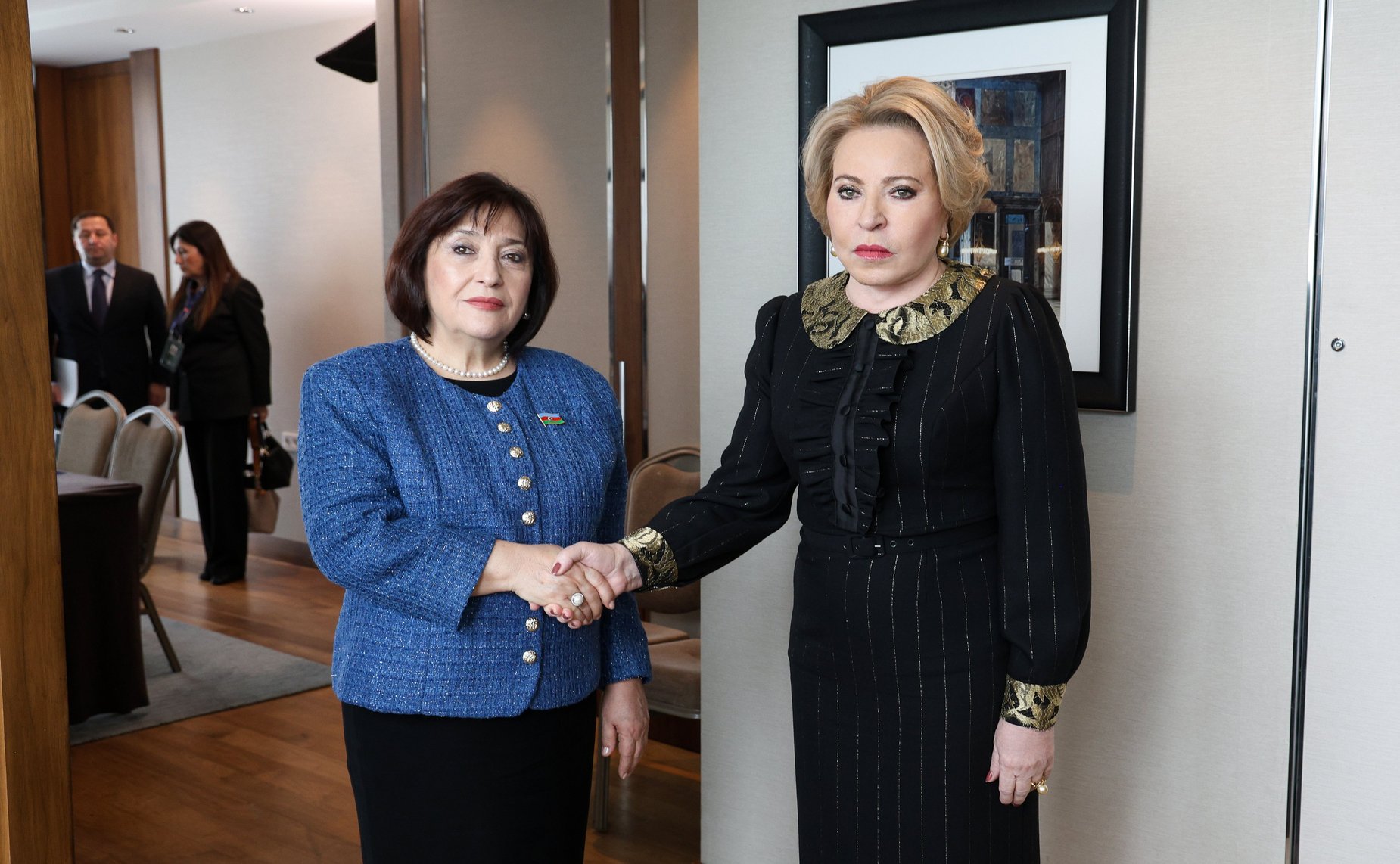 Председатель Совета Федерации Валентина Матвиенко провела встречу с Председателем Милли Меджлиса Азербайджанской Республики Сагибой Гафаровой