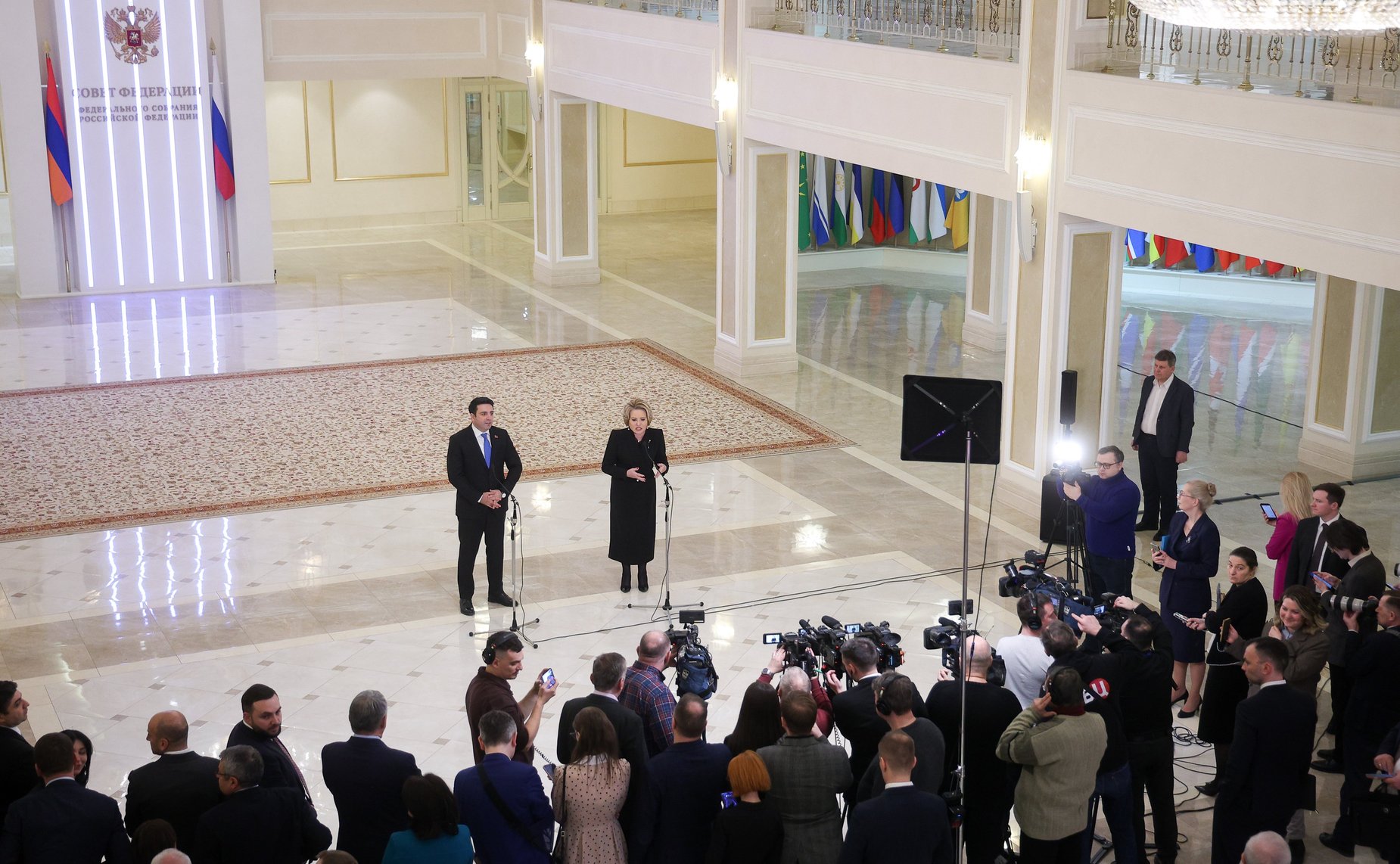 Встреча Председателя Совета Федерации Валентины Матвиенко с Председателем Национального Собрания Республики Армения Аленом Симоняном